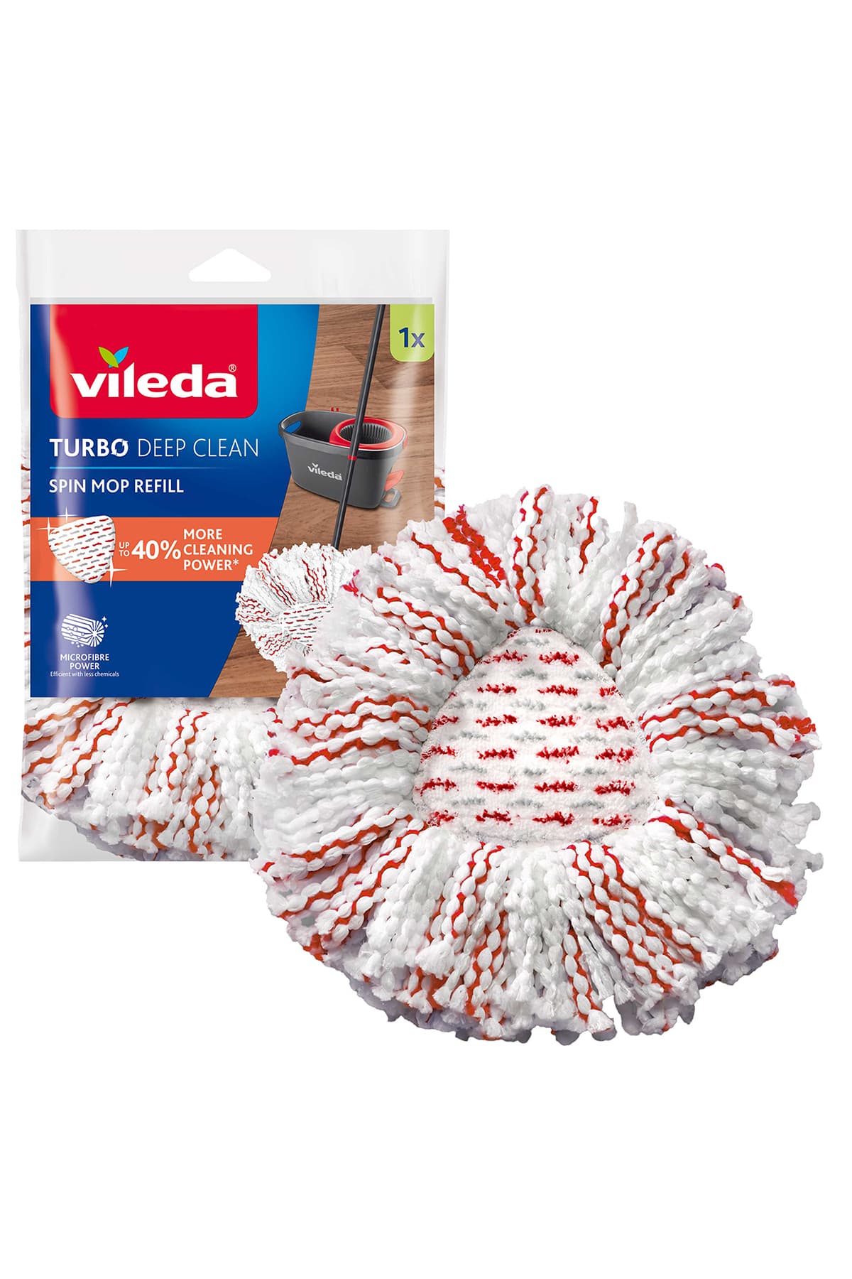 Vileda Turbo Deep Clean Yedek Paspas, Extra Pedli, Üçgen Başlık, Derinlemesine Temizlik