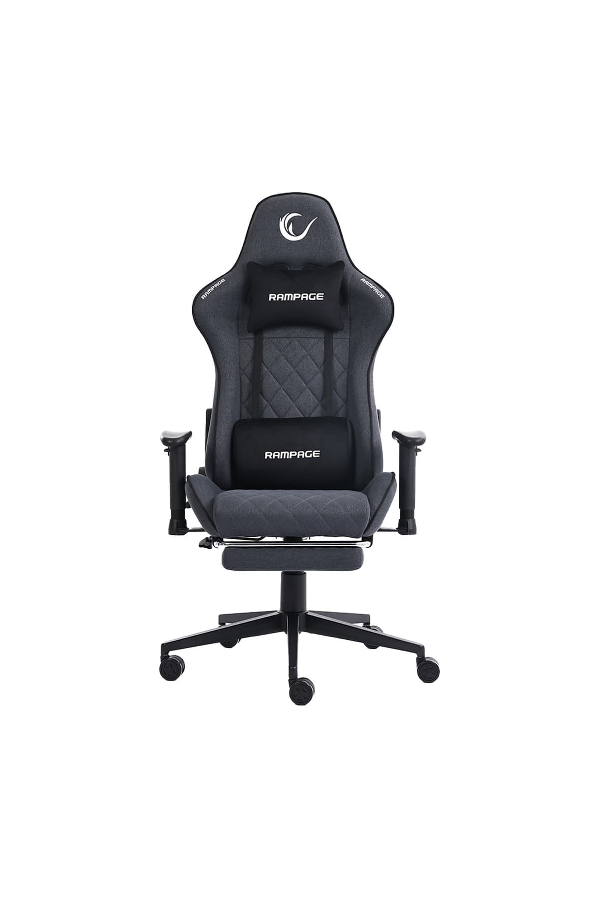 Rampage KL-R29 Myth Pro Ayak Uzatmalı Üst Seviye Terletmez Kumaş Gri Gaming Oyuncu Koltuğu