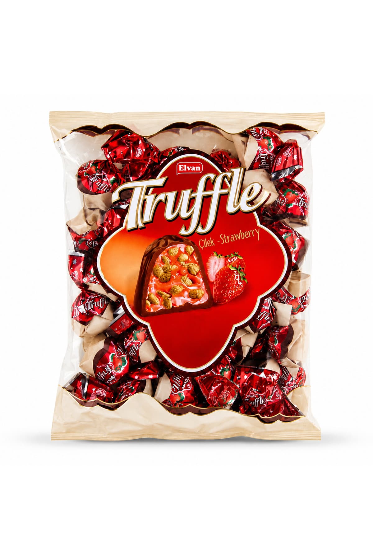Elvan Truffle Çilekli 500 Gr. (1 Poşet)