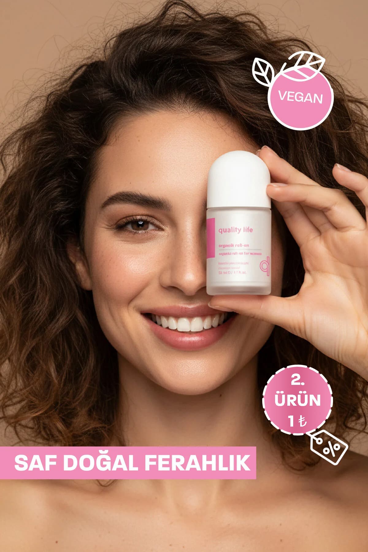 Quality Life Doğal Roll On Koltuk Altı Beyazlatıcı Terleme Ter Kokusu Önleyici Bitkisel Alkolsüz Deodorant