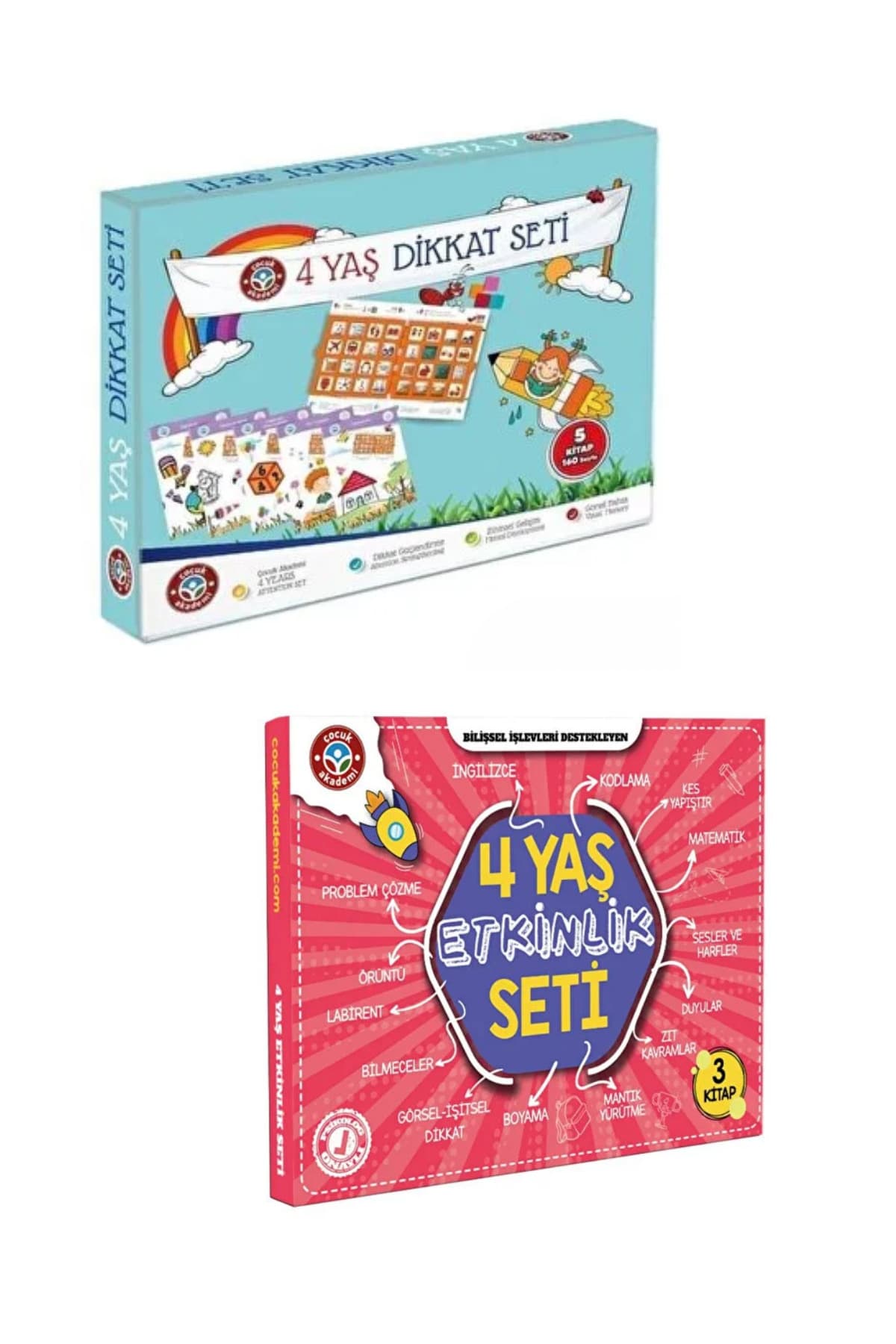 Çocuk Akademi 4 Yaş Dikkat Seti Ve 4 Yaş Etkinlik Seti