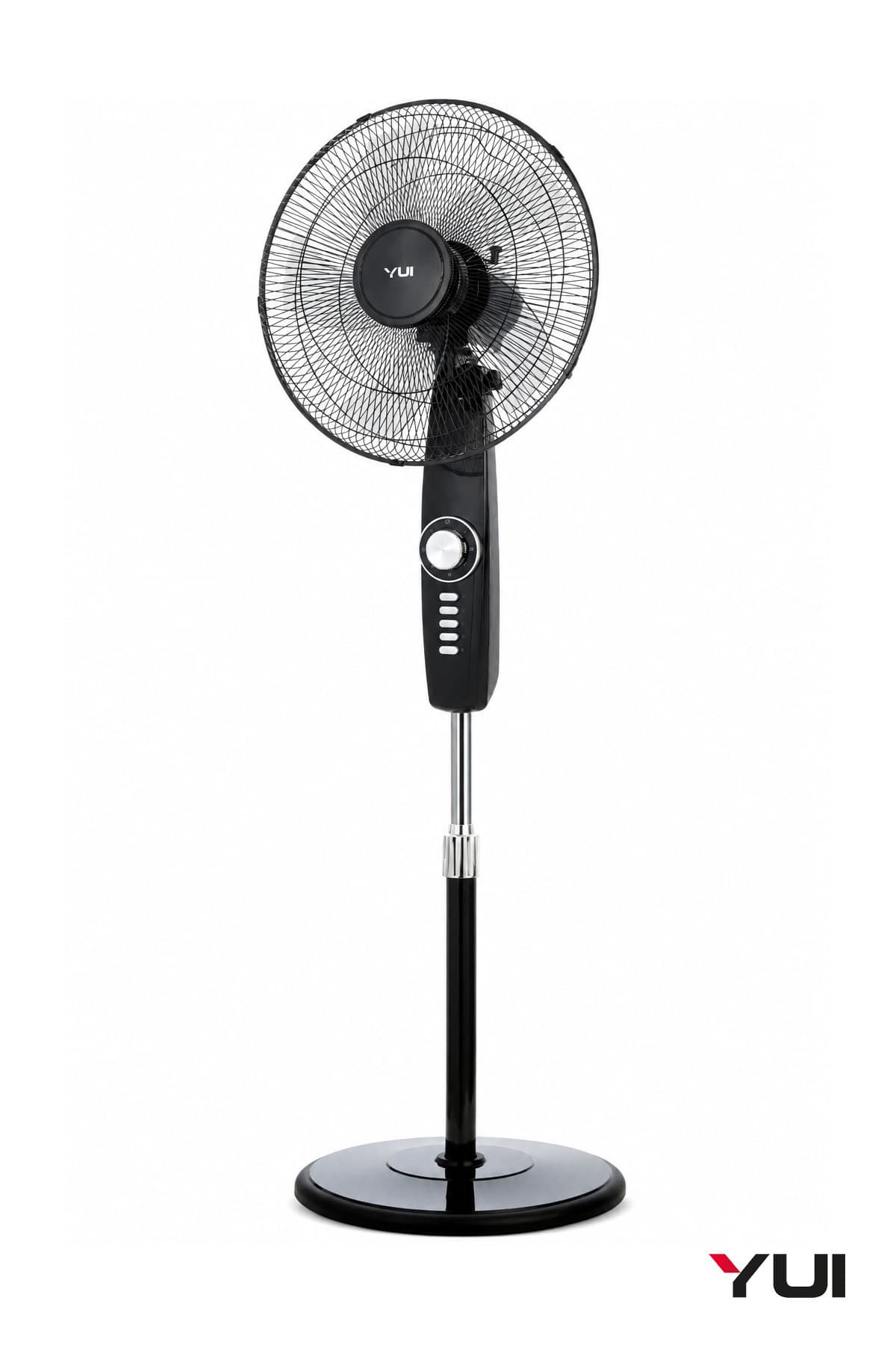 Yui F49 Siyah 16 Inç 50W 4 Kademe 5 Pervane Döner Başlıklı Vantilatör