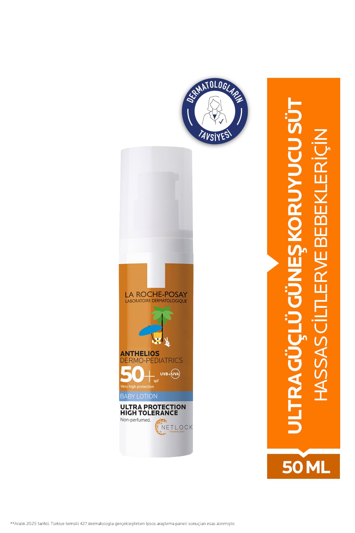 La Roche Posay Anthelios Dermo Pediatrics SPF50+ Hassas Cilt Tipleri ve Bebekler İçin Güneş Koruyucu Süt 50 ml