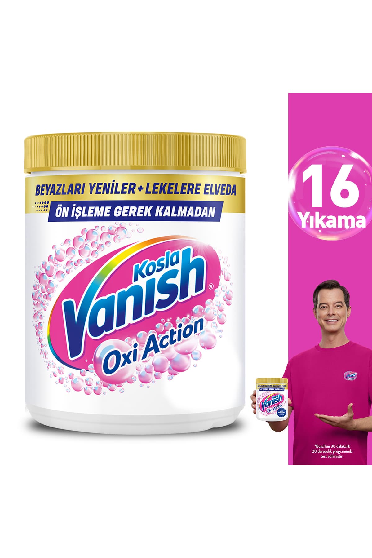 Vanish Oxi Action Kristal Beyaz Deterjan Güçlendirici ve Leke Çıkarıcı Toz 480 Gr