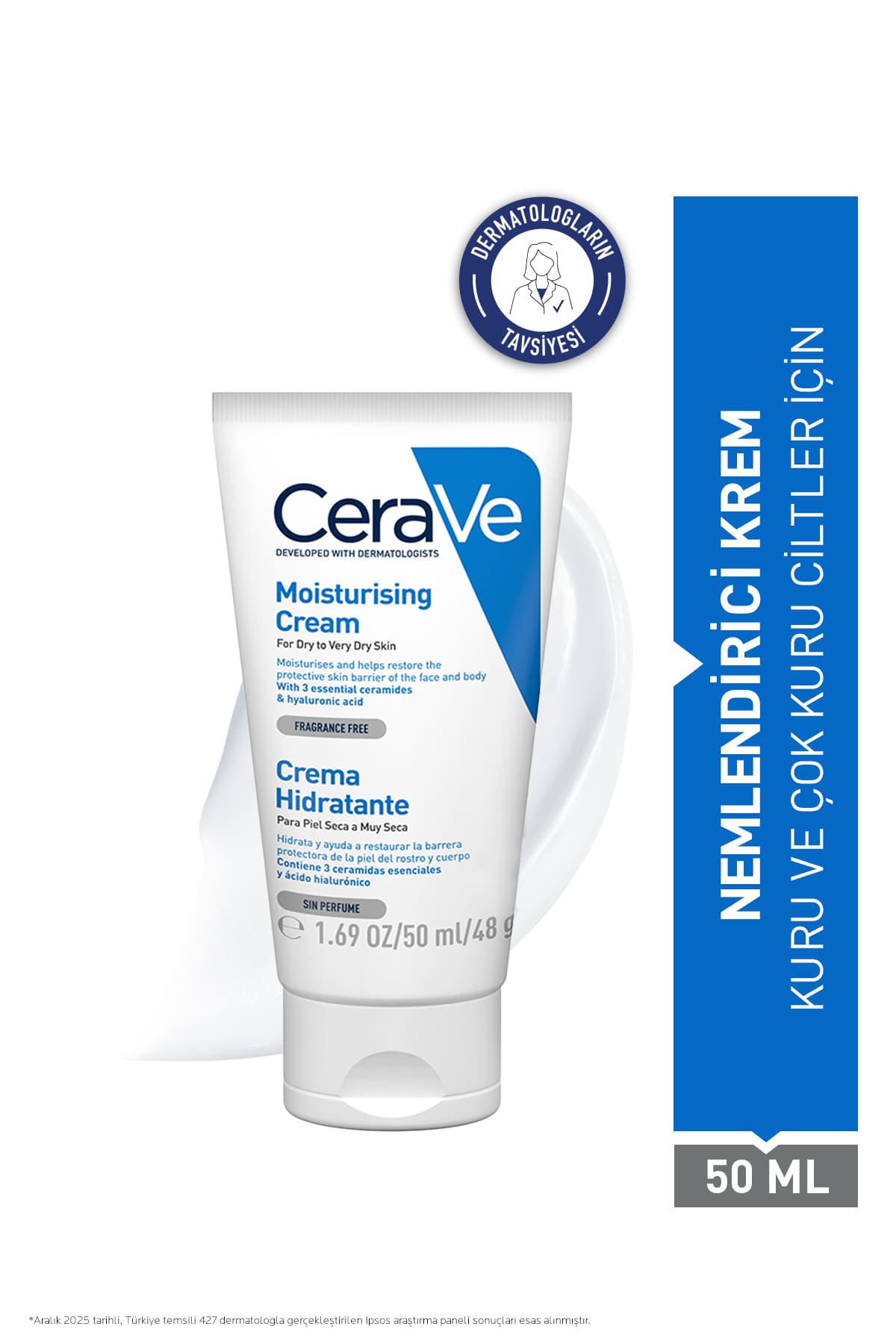 CeraVe Moisturising Cream Kuru ve Çok Kuru Ciltler İçin Nemlendirici Krem 50 ml