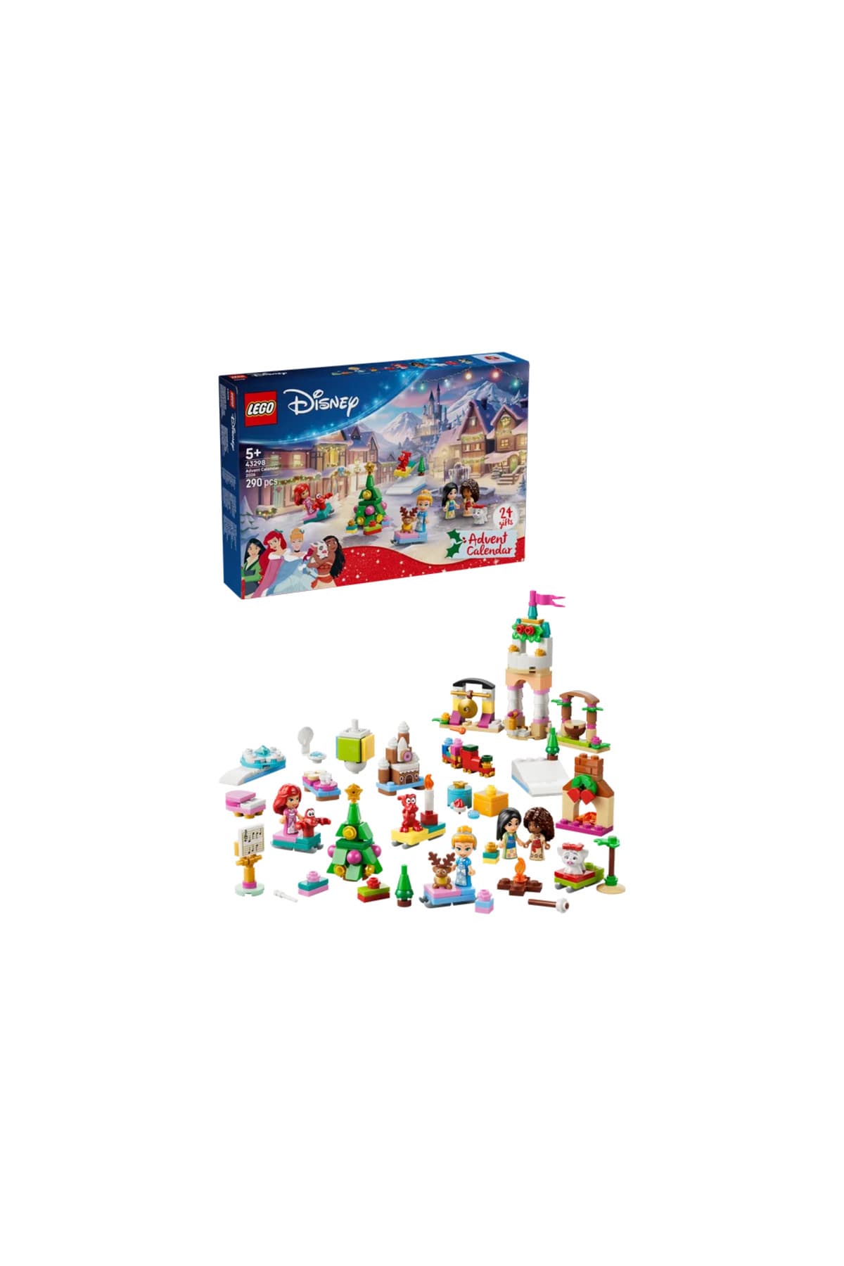 LEGO ® ǀ Disney Princess 2026 Yılbaşı Takvimi 43298 - 5 Yaş Üzeri için Oyuncak Yapım Seti (290 Parça)