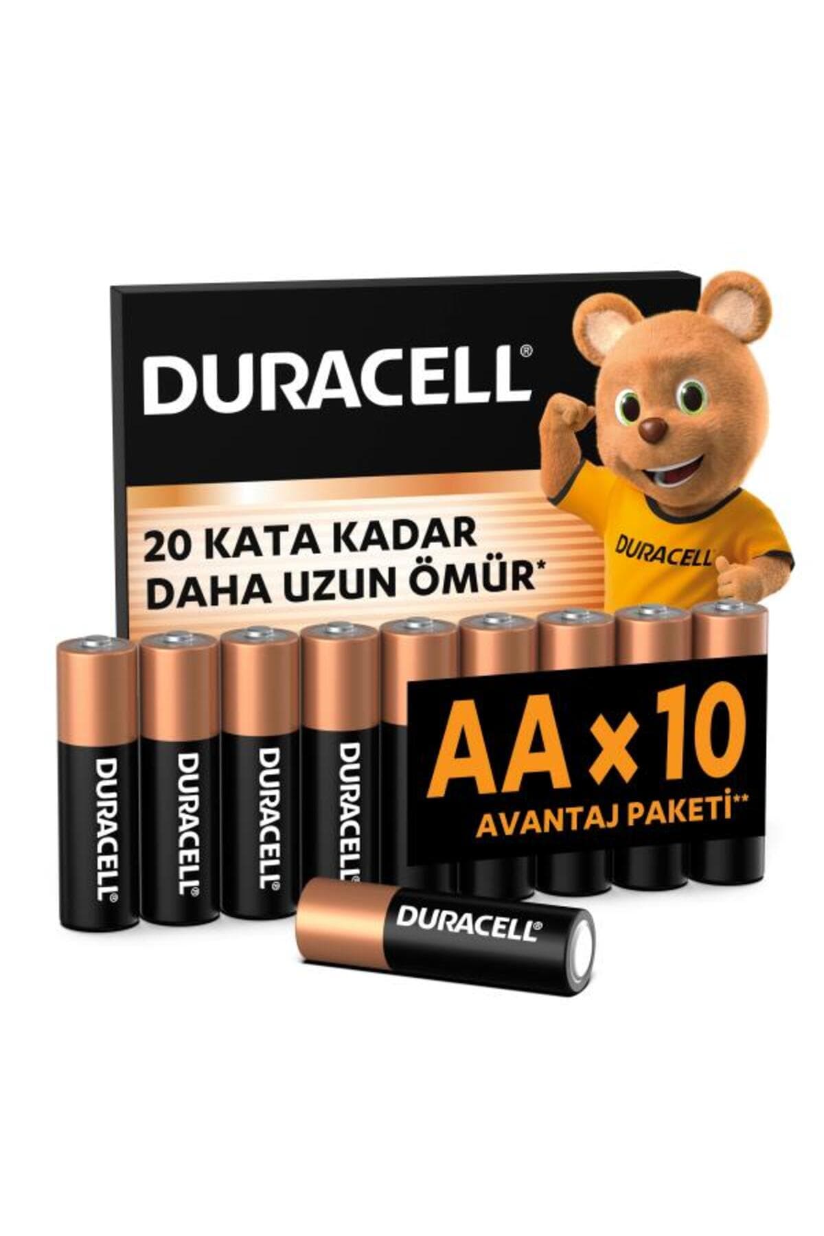 Duracell AA Alkalin Kalem Pil (10'lu paket) 1,5 V LR6/MN1500
