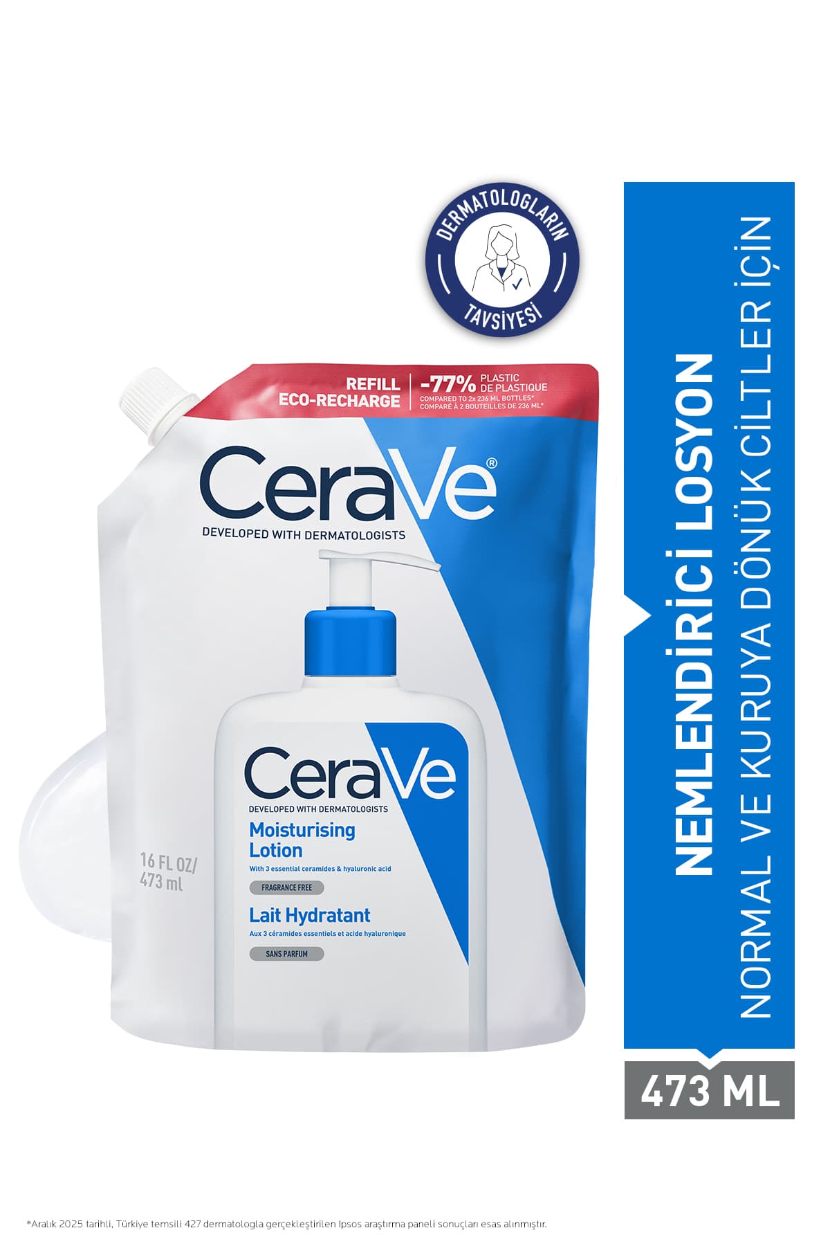 CeraVe Hyalüronik Asit & Seramid İçerikli Nemlendirici Yüz&Vücut Losyonu REFILL Yeniden Dolum Paketi 473 ml