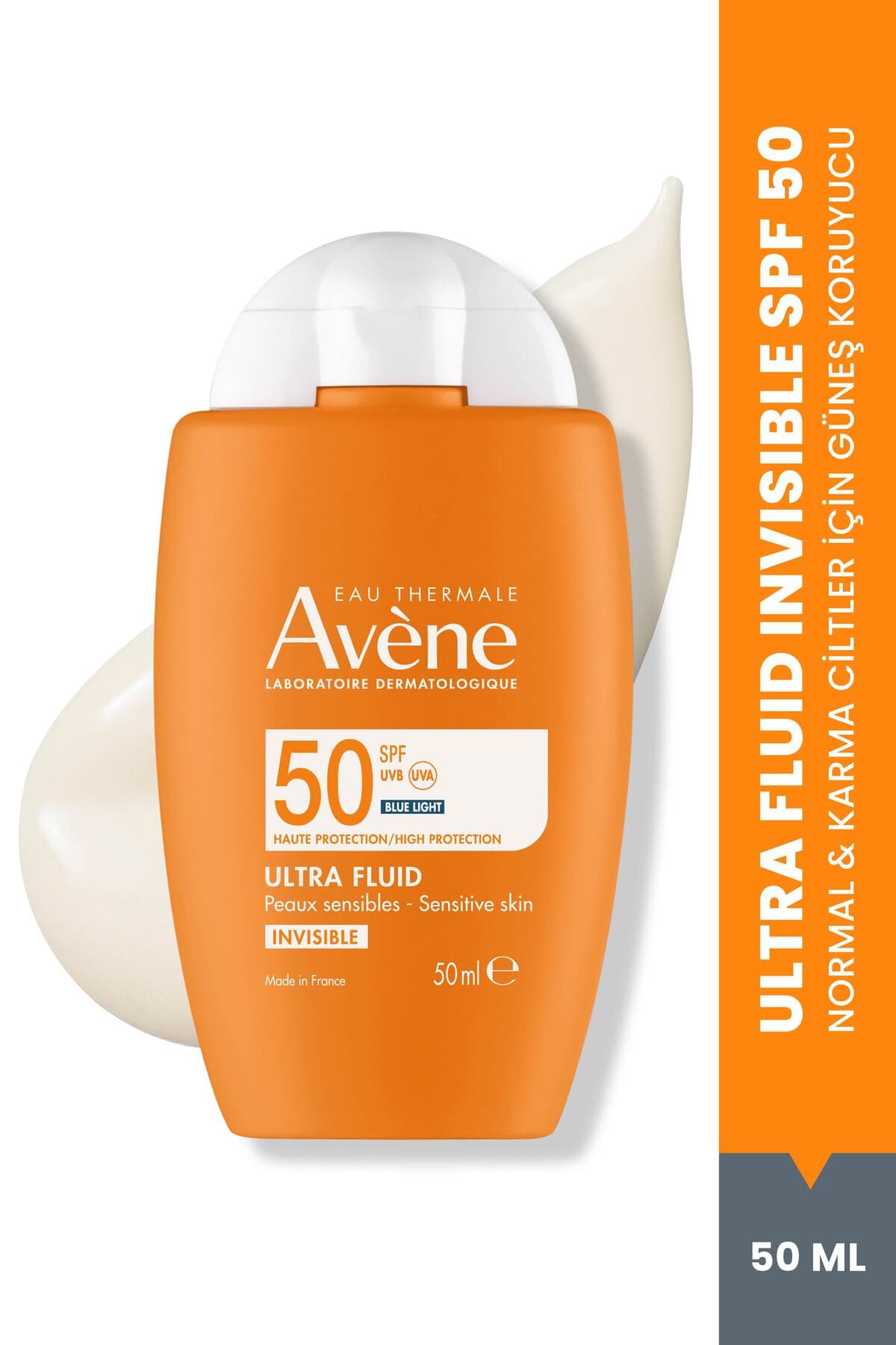 Avene Ultra Fluid Invisible Normal/Karma Ciltler İçin Ultra Akışkan SPF 50 Güneş Kremi 50 ml