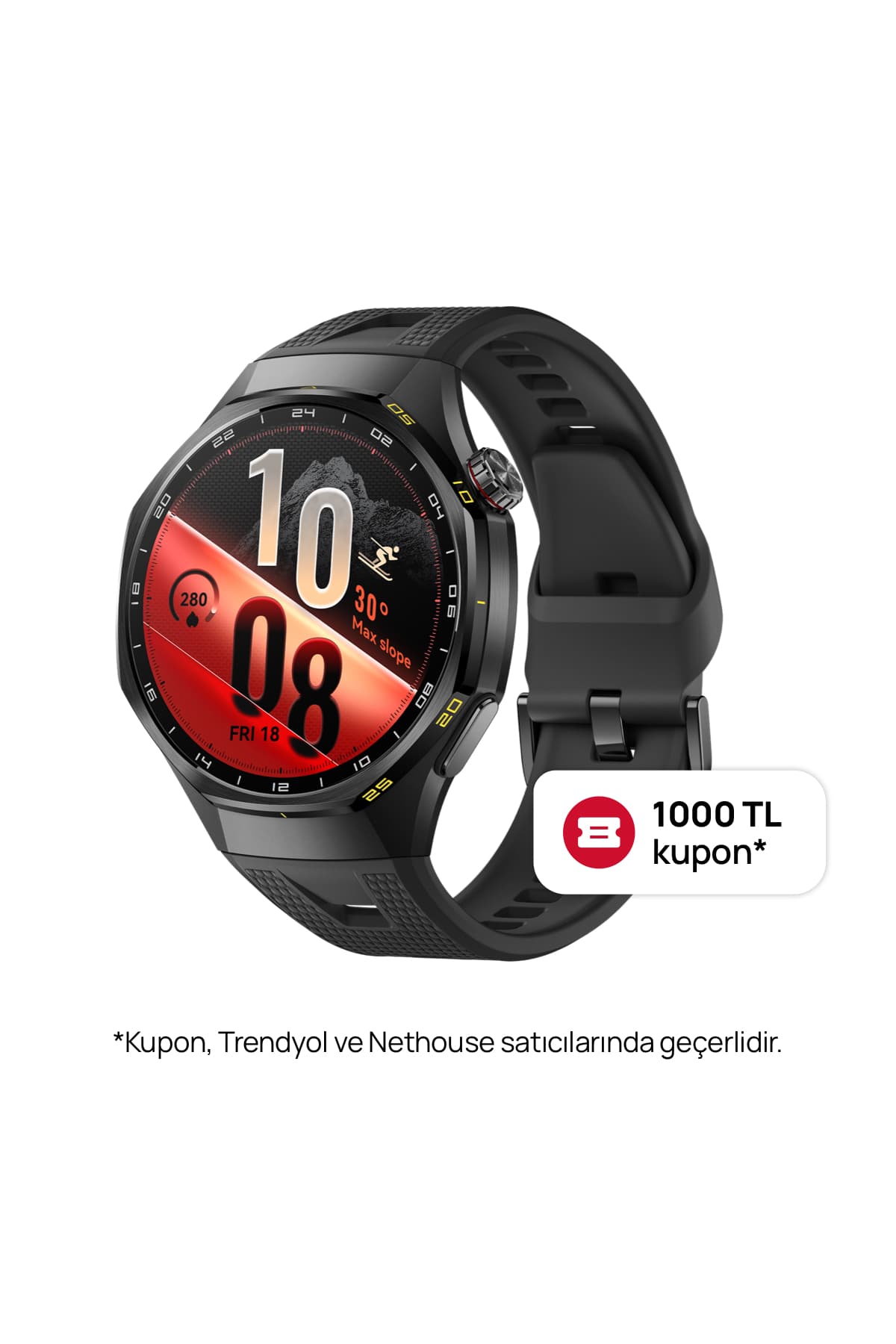 Huawei Watch GT 7 Pro 46 mm Akıllı Saat - Siyah, Titanyum Kasa, iOS me Android Uyumlu, EKG