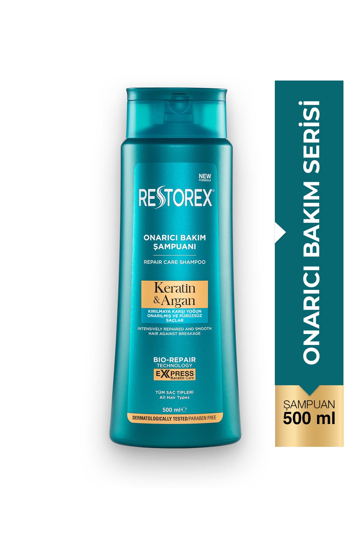 Restorex Keratin & Argan Onarıcı Saç Bakım Şampuanı 500Ml