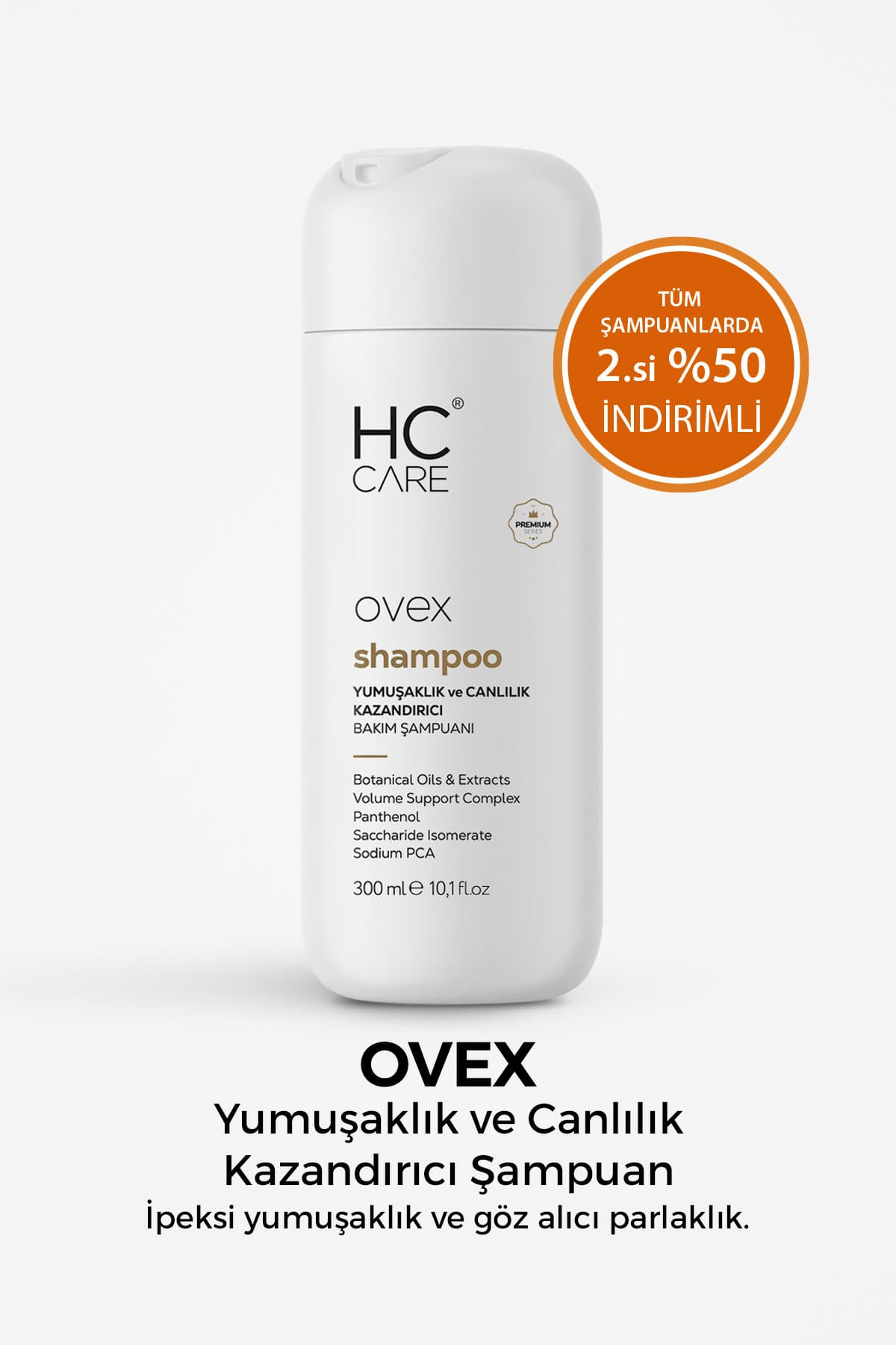 HC Care Ovex İpeksi Yumuşaklık ve Parlaklık Şampuanı