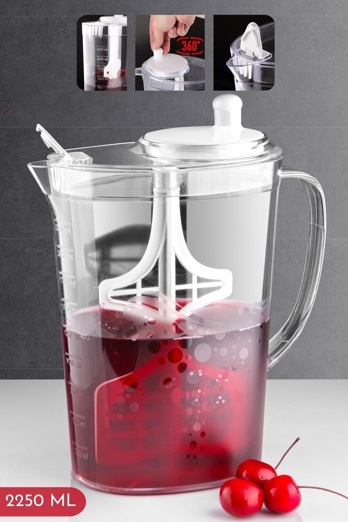 Nandy Home Aqua Mix Karıştıcılı 2250 Ml Ayran, Limonata Vb. Sürahi