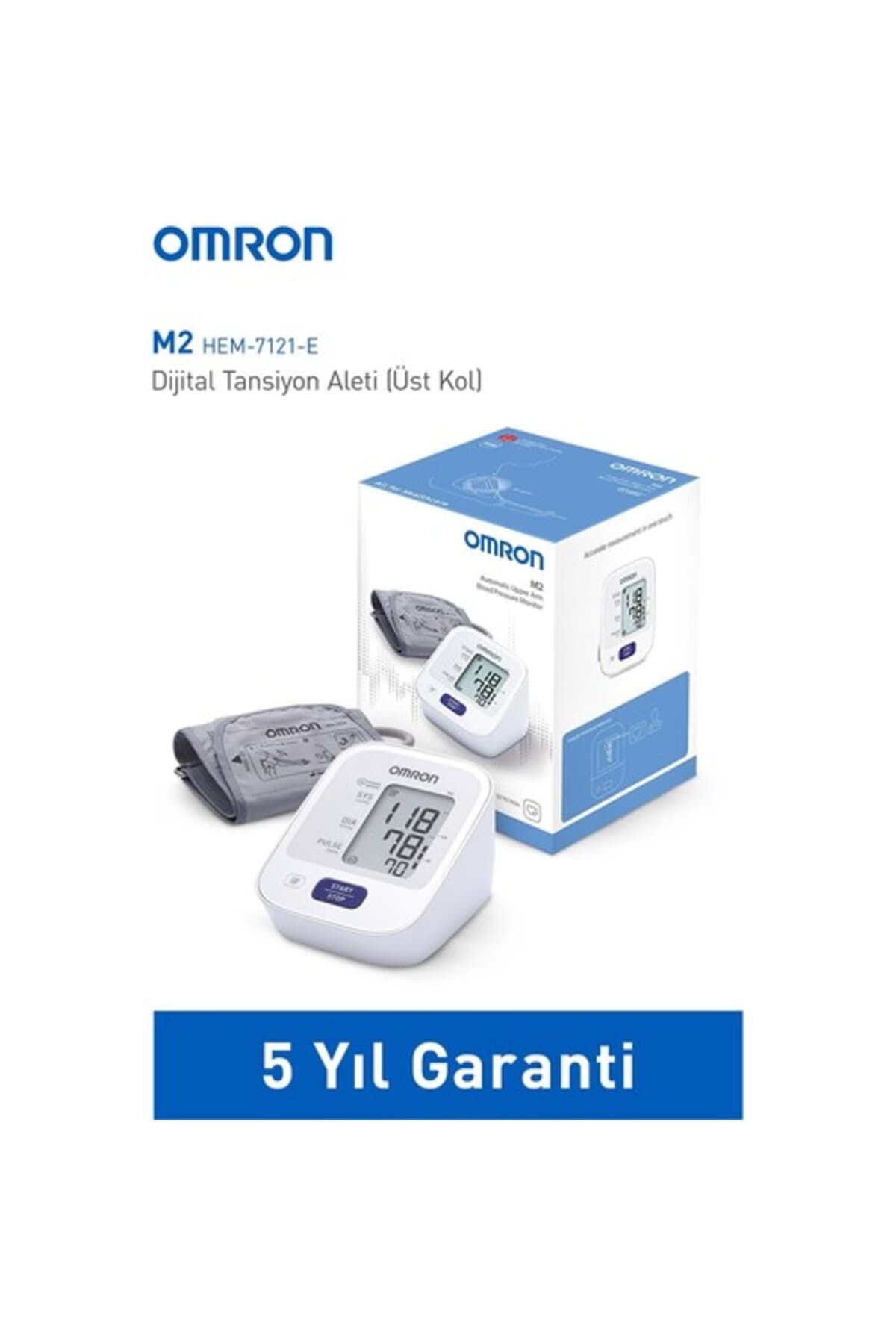 Omron M2 Hem-7121-e (7143-E) Hafızalı Üst Koldan Ölçer Dijital Tansiyon Aleti