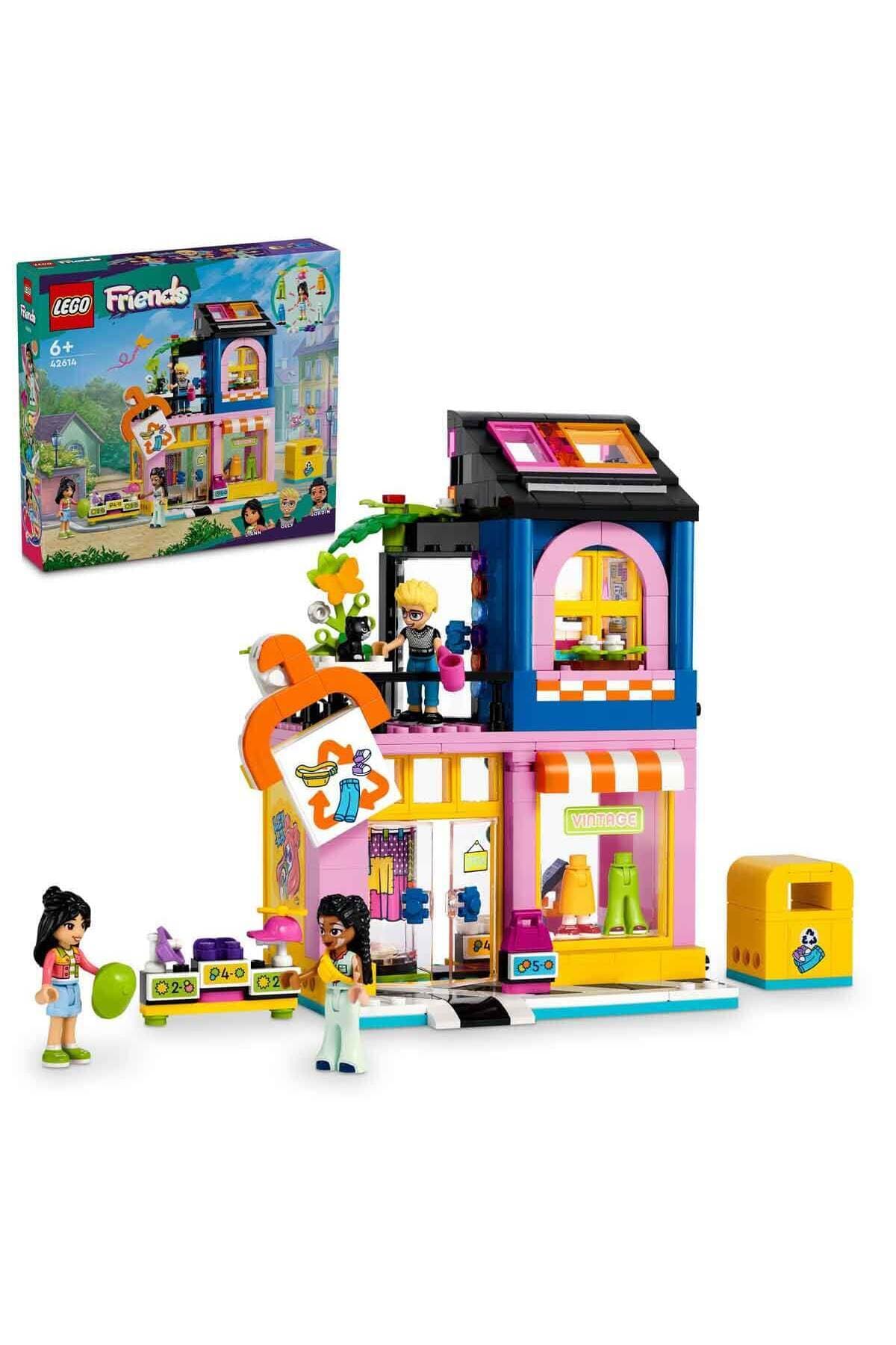 LEGO ® Friends Vintage Giyim Mağazası 42614 - 6 Yaş ve Üzeri Çocuklar için Olly, Liann ve Jord