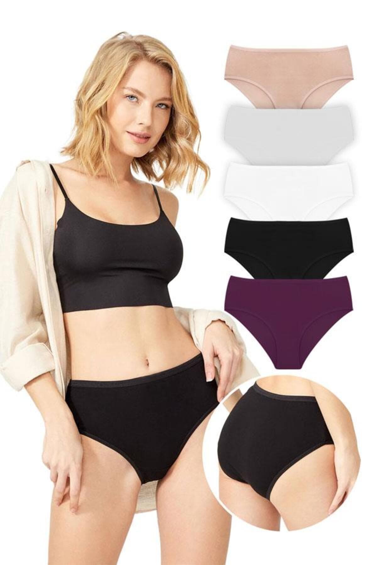 Cottonhill Basic Klasik Pamuklu Geniş Kenarlı Bato Külot 5'li Paket