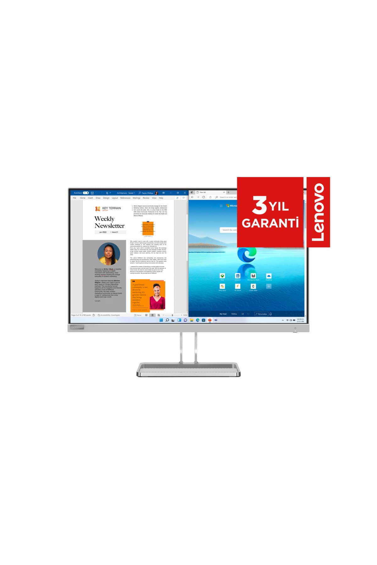 LENOVO L27i-40 / 27" 100 Hz 4 ms FreeSync IPS FHD Monitör 67ABKAC4TK