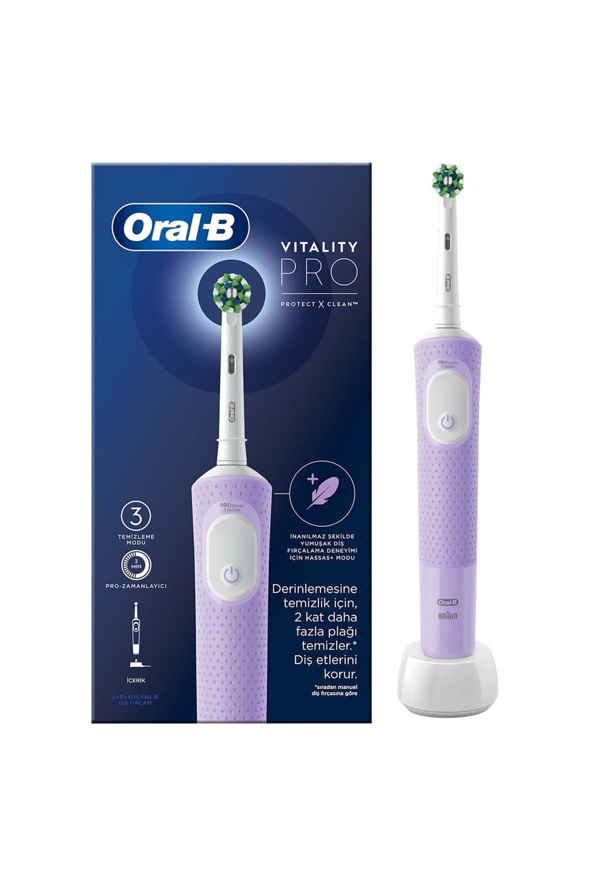Oral-B Şarjlı Diş Fırçası Vitality Pro Lila