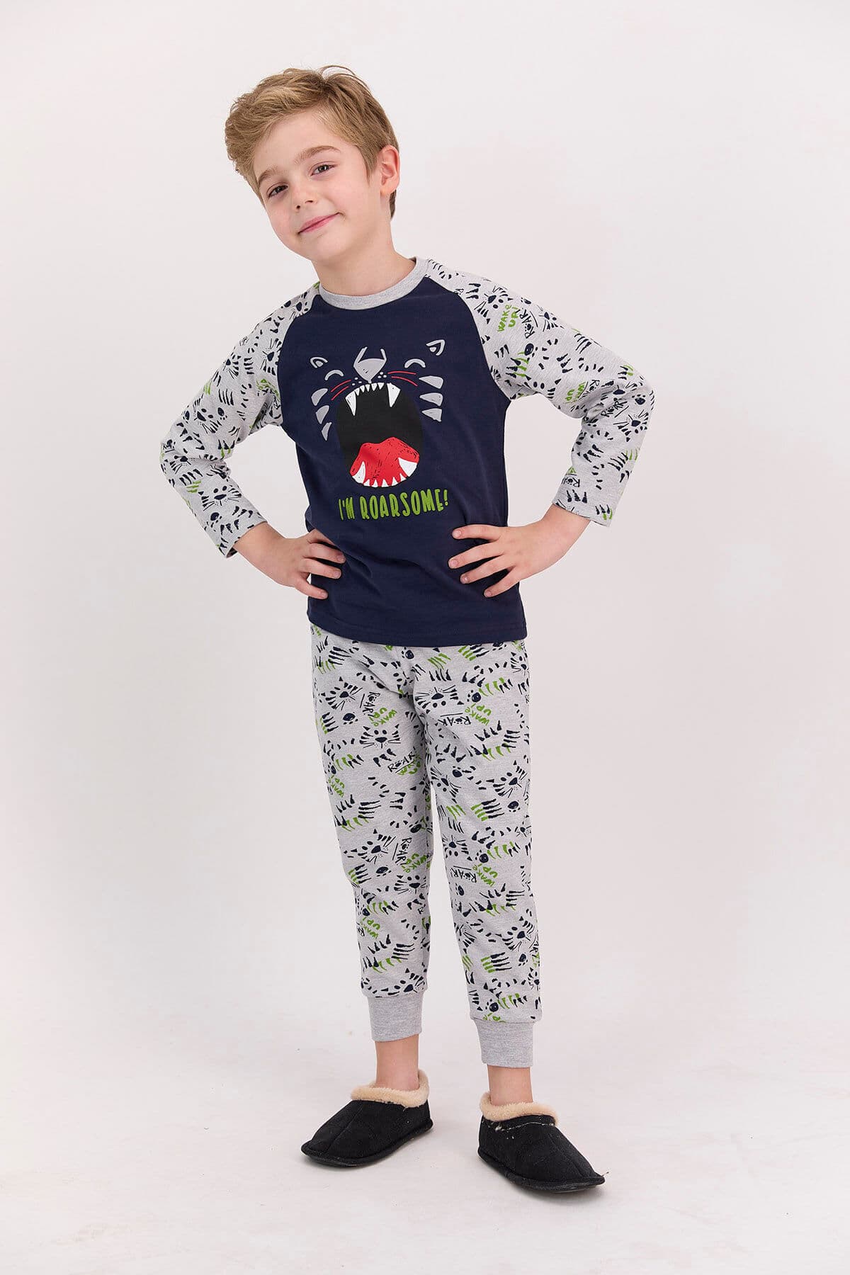 Rolypoly Rolypoly Im Roarsome Lacivert Erkek Çocuk Pijama Takımı