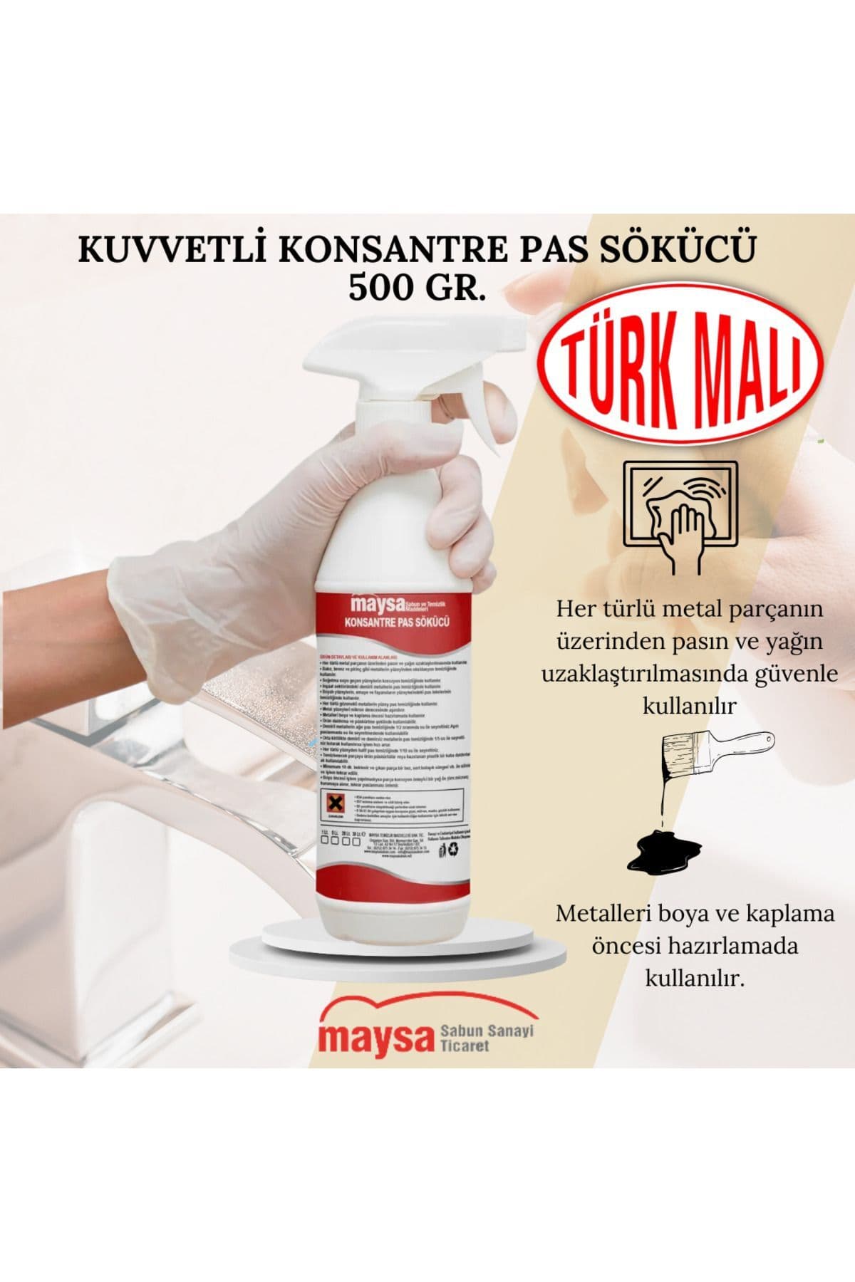 Genel Markalar Kuvvetli Konsantre Pas Sökücü 500 Gr.