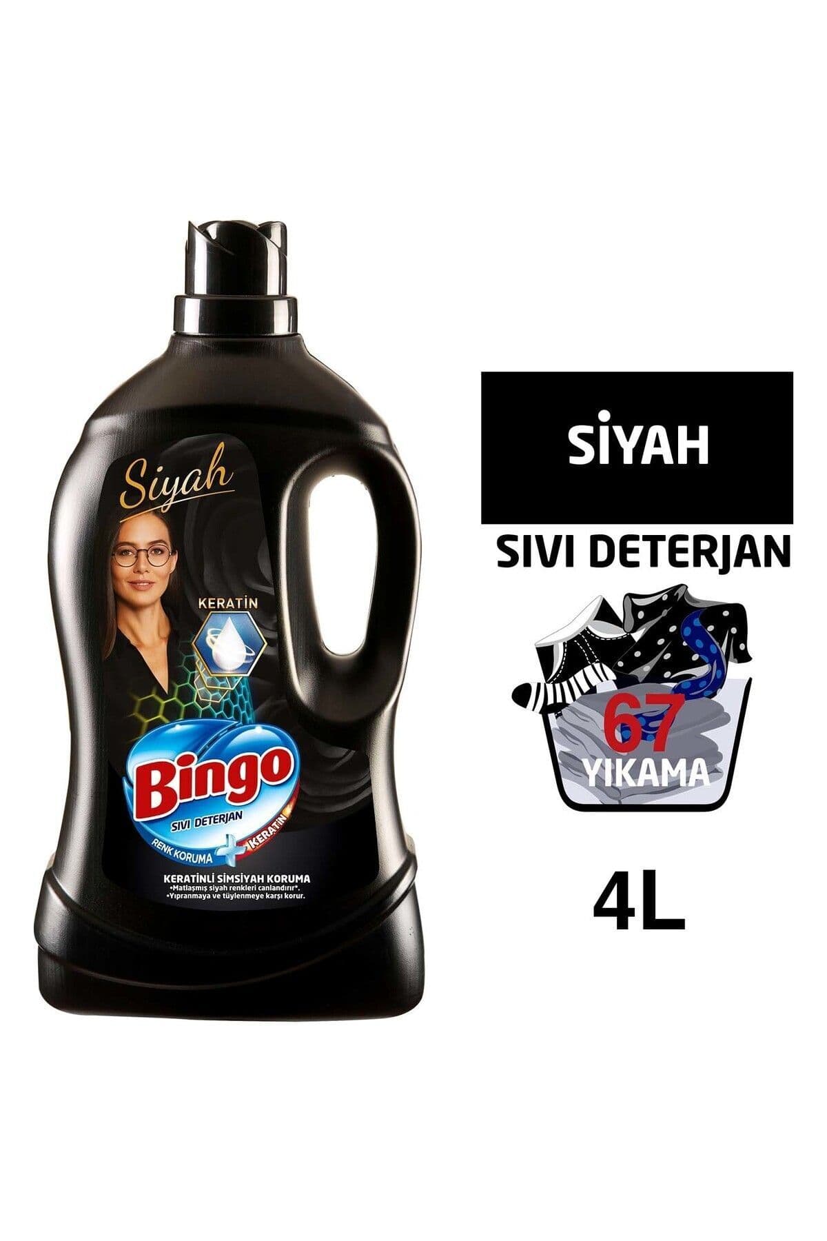 Bingo Sıvı Çamaşır Deterjanı Siyahlara Özel 4 Lt
