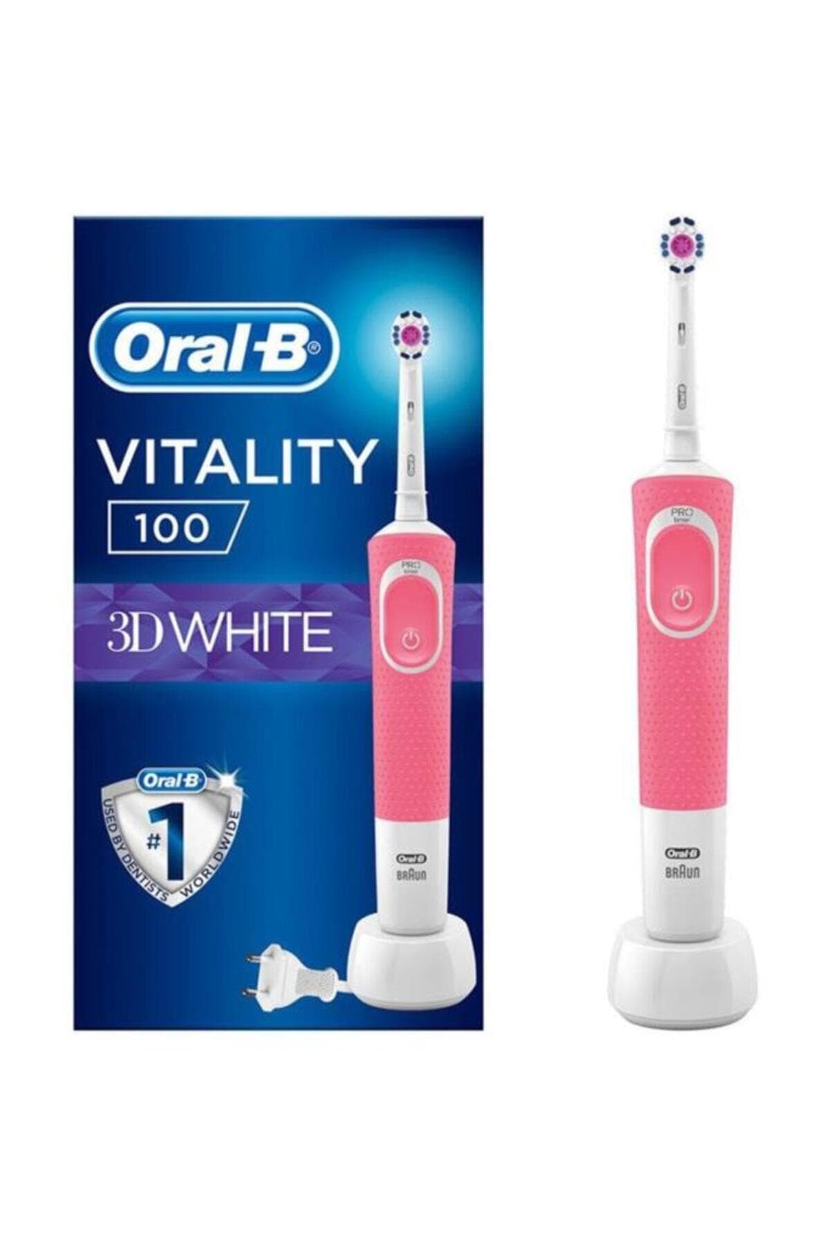 Oral-B Oral B Vitality 100 3d White Pembe Elektirikli Şarjlı Diş Fırçası