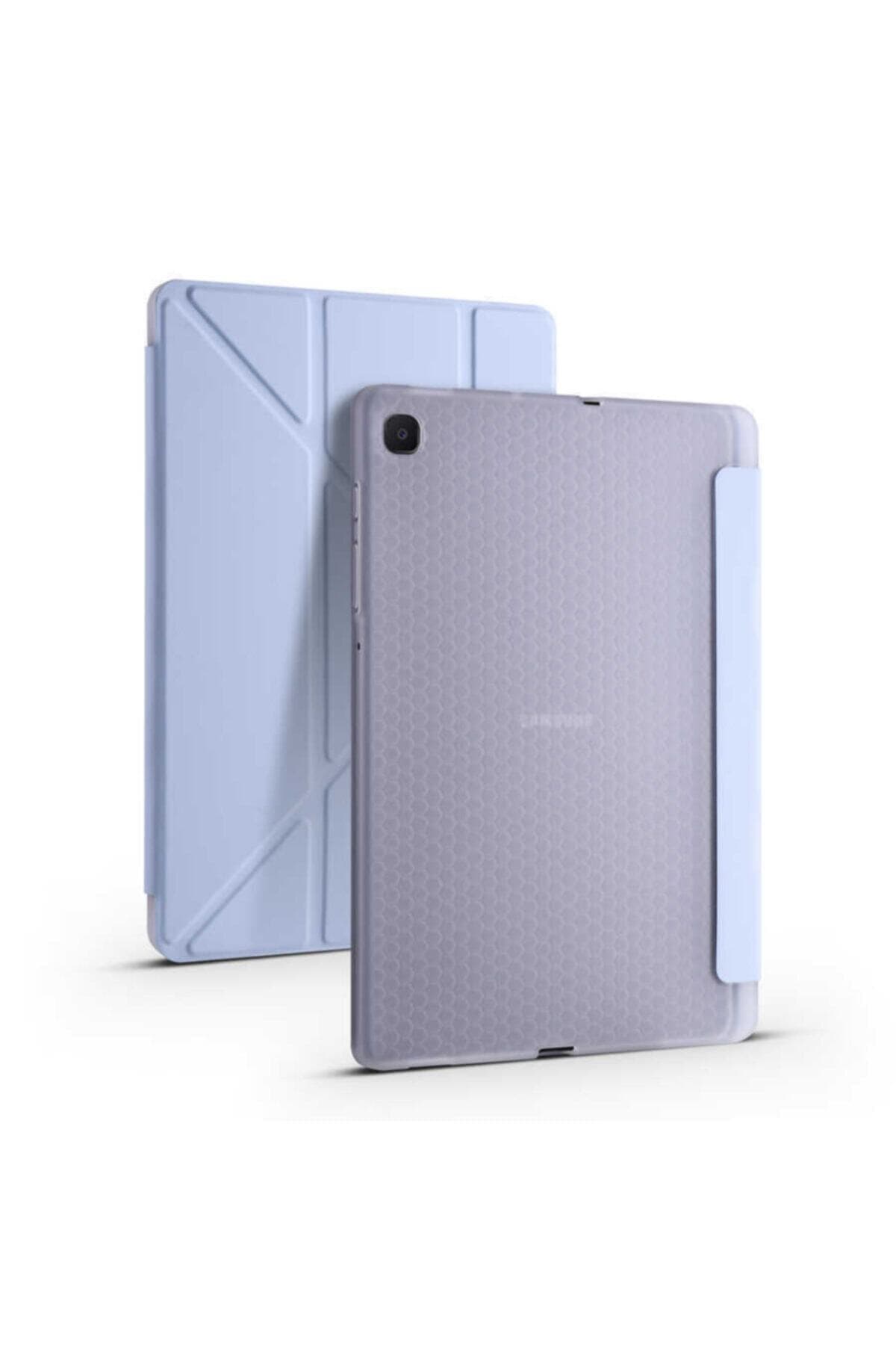 TEKNETSTORE Samsung Galaxy Tab S6 Lite Sm-p610/p620 10.4" Kılıf Kalem Bölmeli Standlı Katlanabilir Silikon Kapak