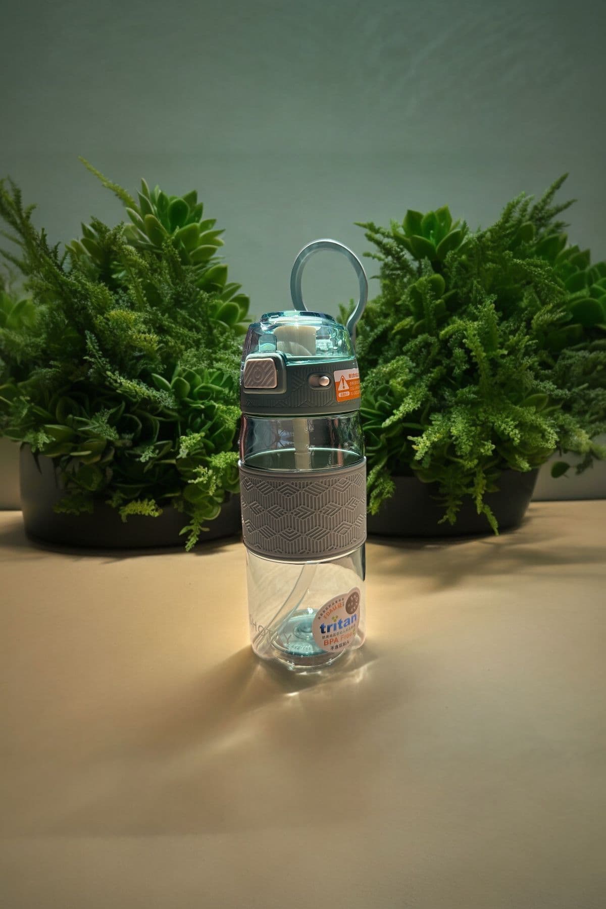 YDGR 600ml Çift Kullanımlı Silikon Tutmalı Suluk Matara-Pipetli ve Pipetsiz Kilitlenebilir Ağızlık