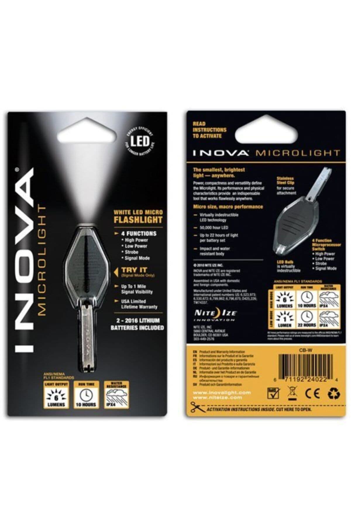 Inova Flashlights Inova Microlight Micro Led Beyaz Işık Şeffaf Gövde