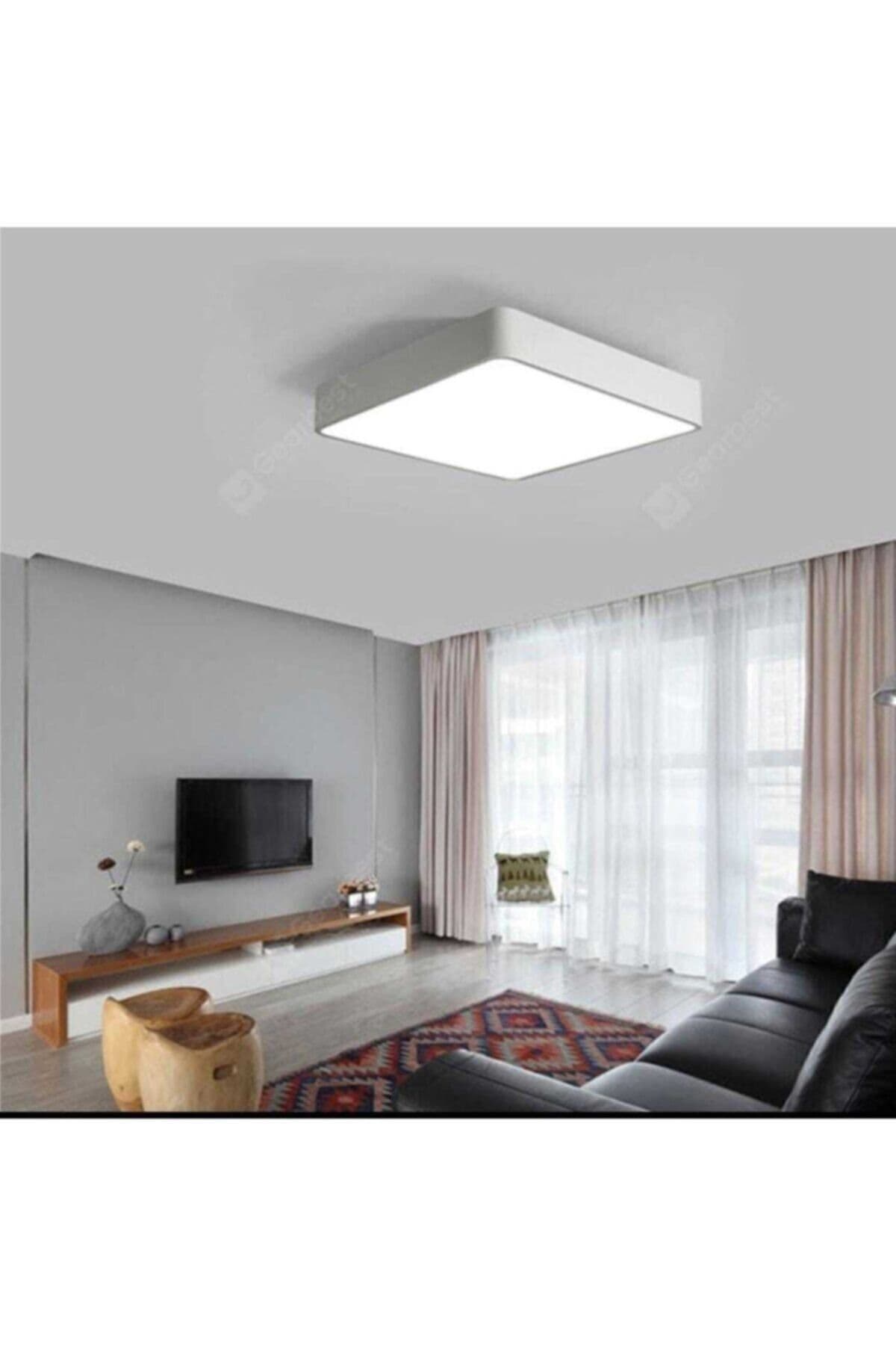 ADALED Beyaz Ledli 24 Watt Sıva Üstü Led Panel Tavan Armatürü Spot Led Lamba Kare Armatür