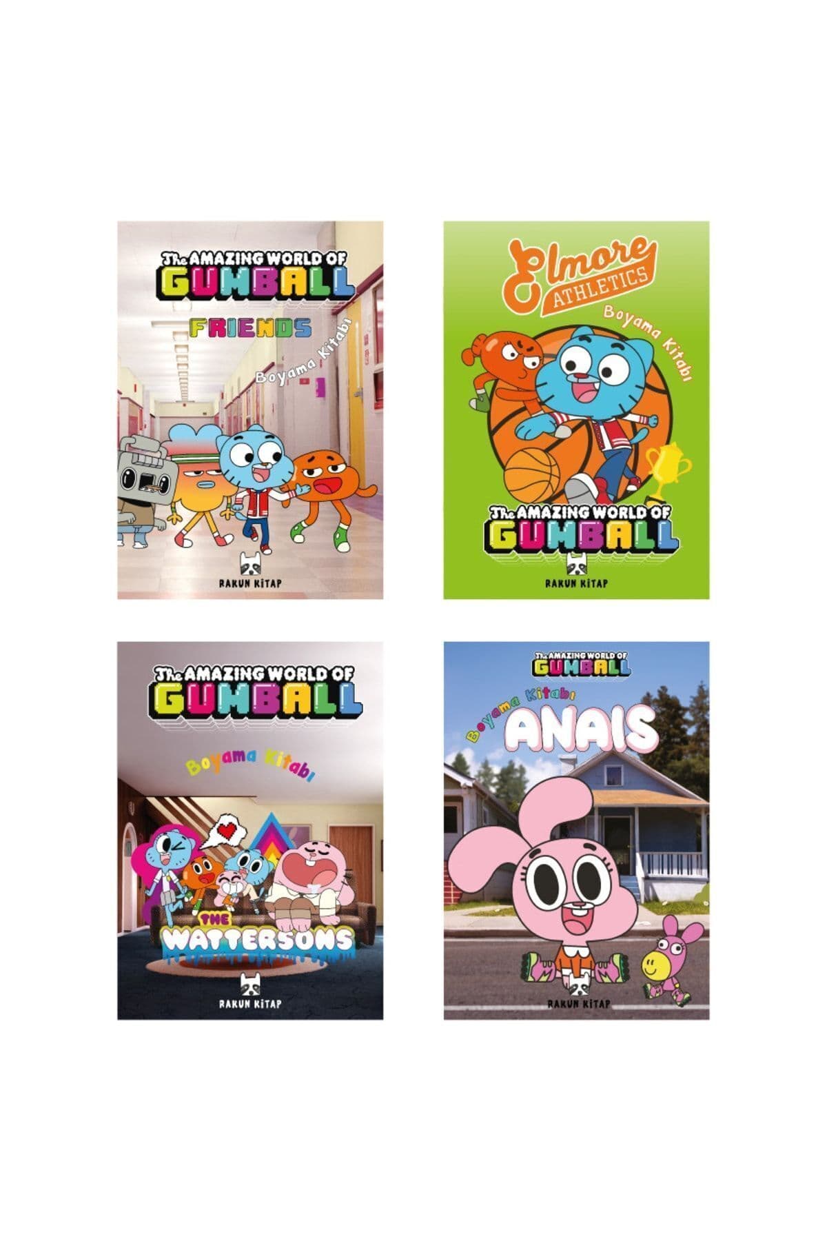 Rakun Kitap Gumball Boyama Kitabı 4'lü Set