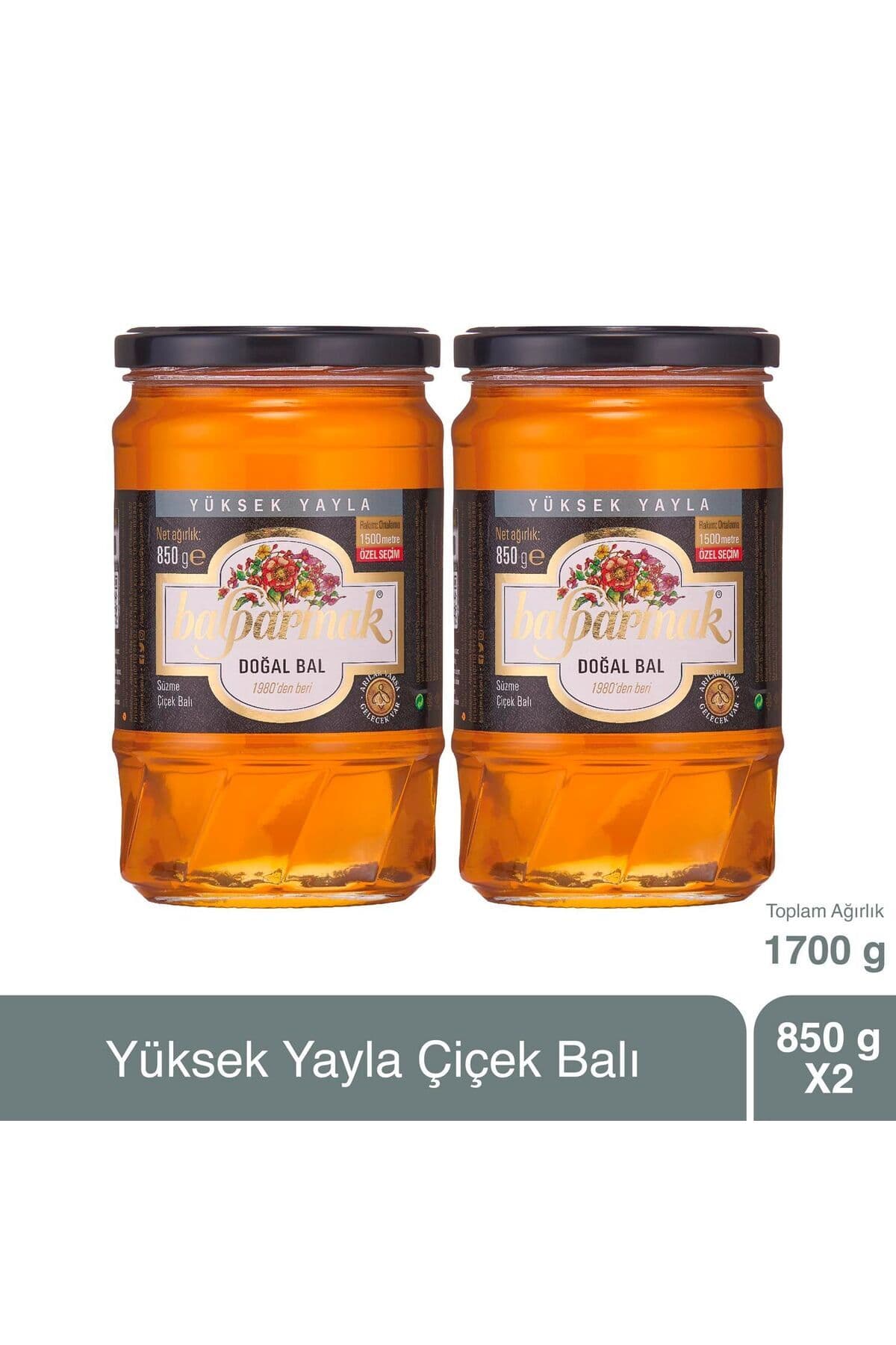 Balparmak Yüksek Yayla Çiçek Balı (Özel Seçim) 850 g x 2 Adet