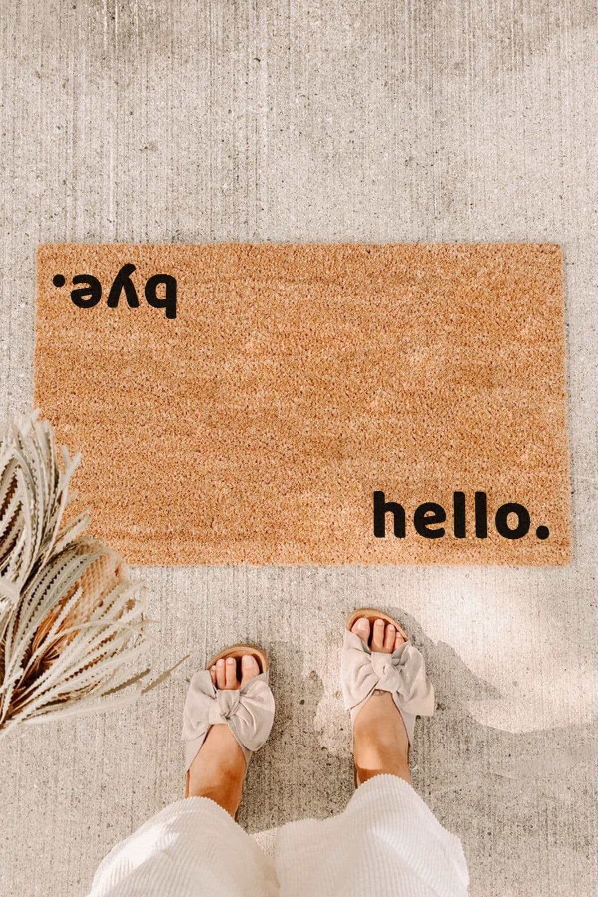 Paspas Yap Hello Bye Kaymaz Taban Koko Kapı Paspası Apartman Giriş Paspası Dış Kapı Paspası