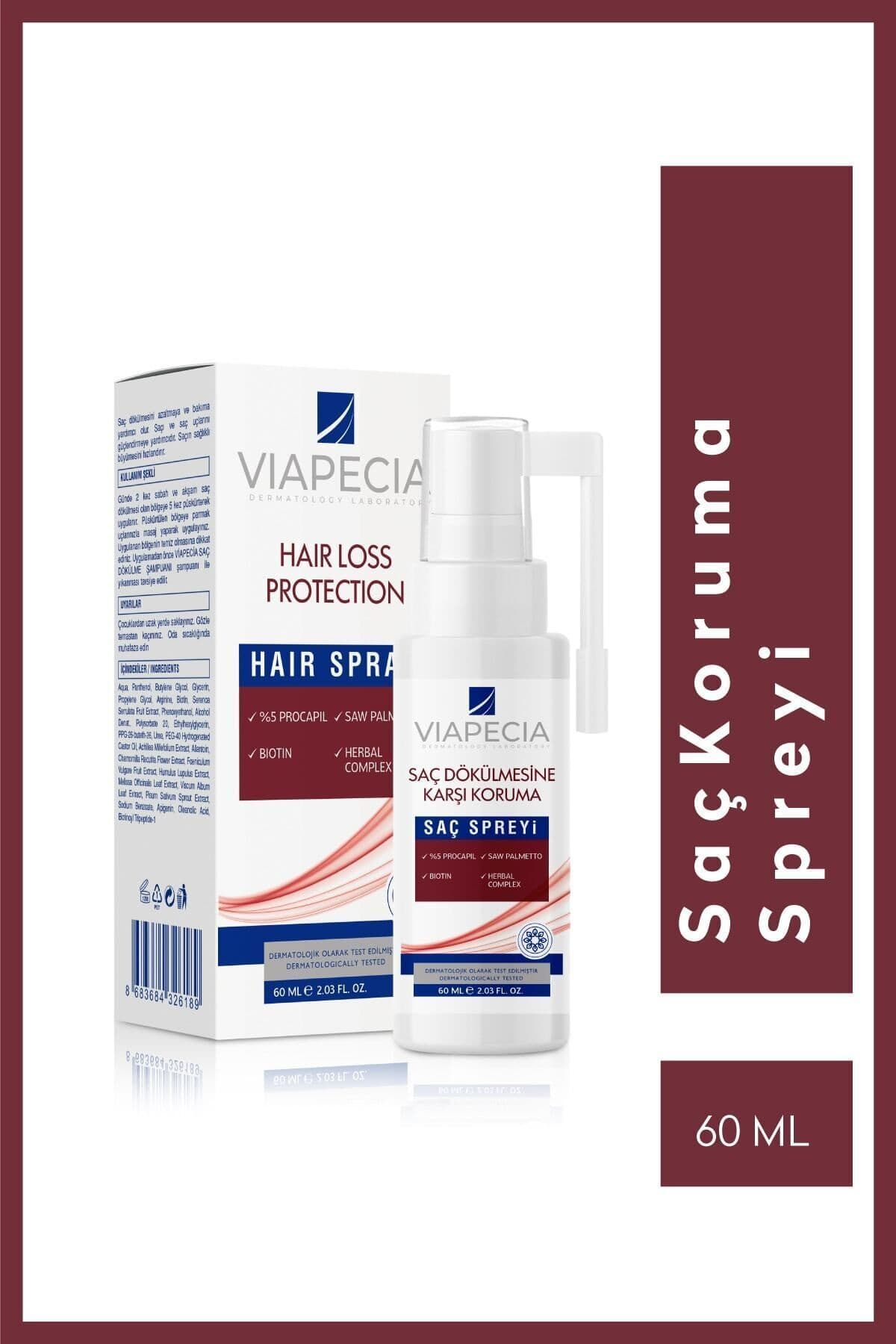 Viapecia Saç Dökülmesine Karşı Saç Spreyi 60 Ml Caffein & Biotin & Procopil