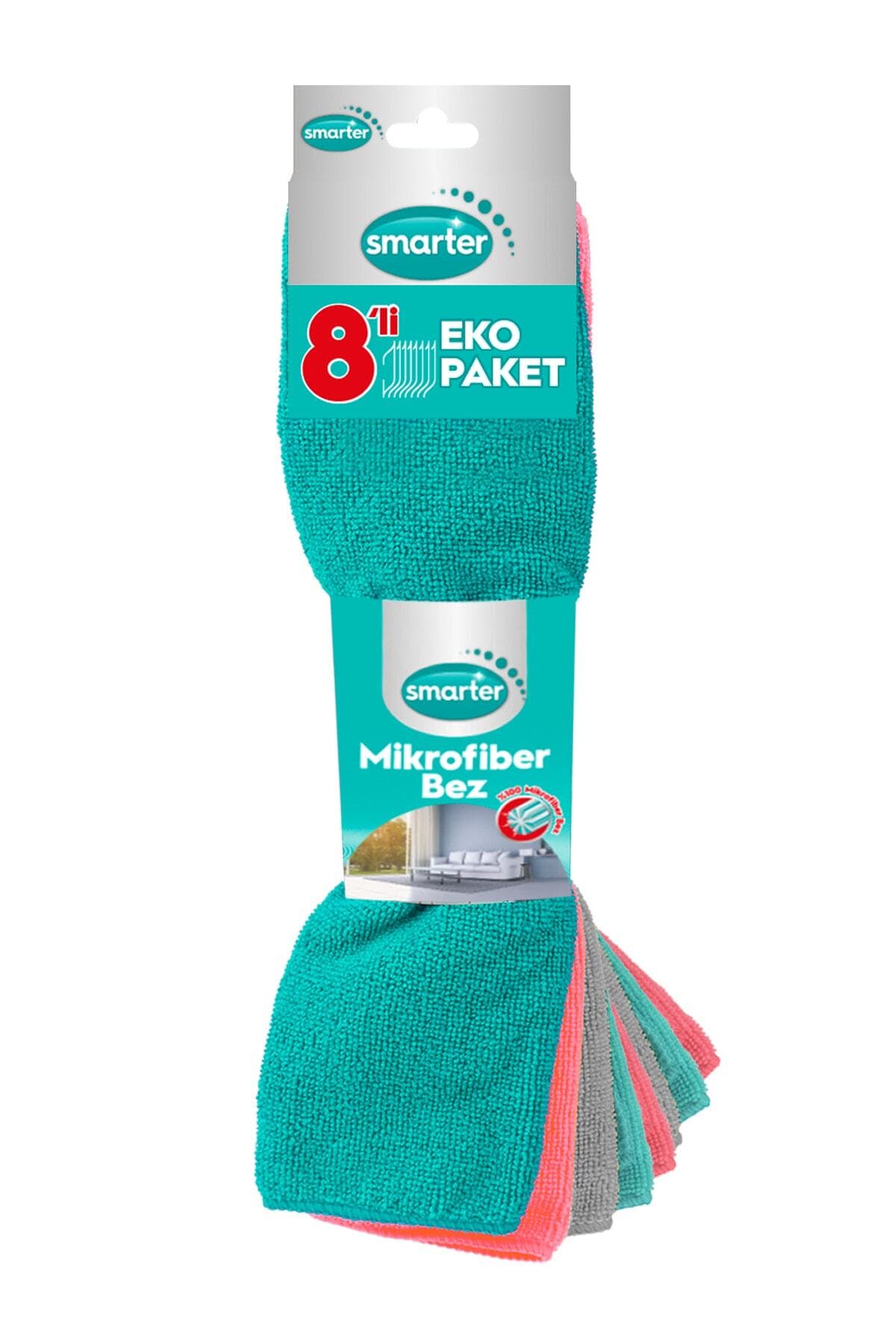 SMARTER Mikrofiber Temizlik Bezi 8 Li