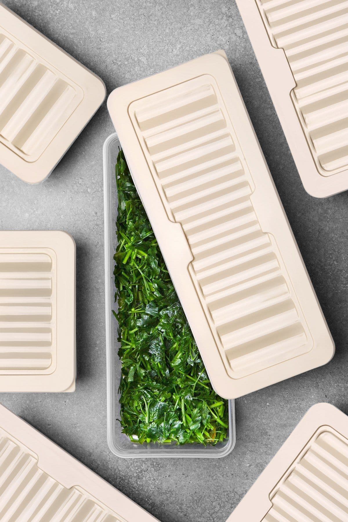 NY HOME 8'Li Set Freshbox Mikrodalga ve Difrize Uygun Saklama Kabı Krem