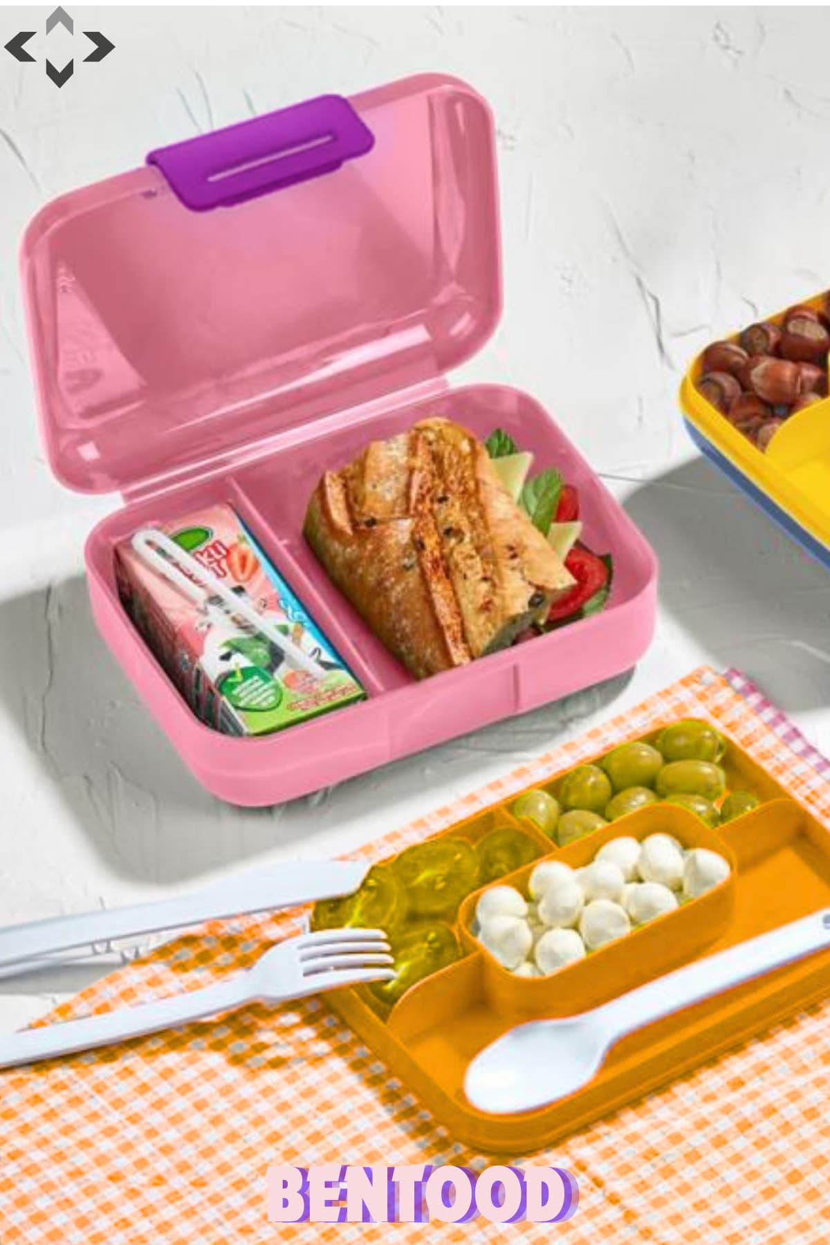 LİGROUND Bentood 2 Katlı 5 Bölmeli Kilitli Kapaklı Çok Amaçlı Beslenme Çantası Yemek Taşıma Kabı Saklama Kabı