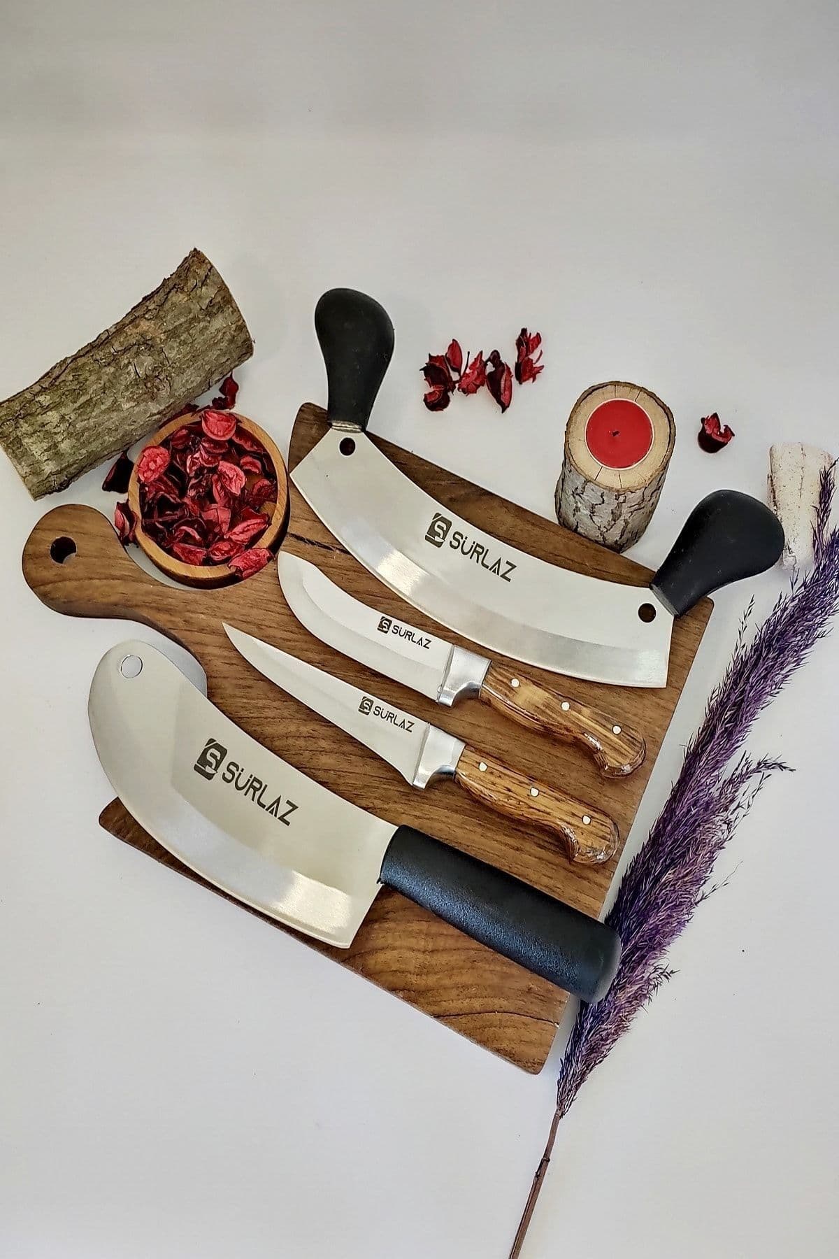 SürLaz Sürmene Mutfak Bıçak Seti Satır+zırh+ Bıçak Set