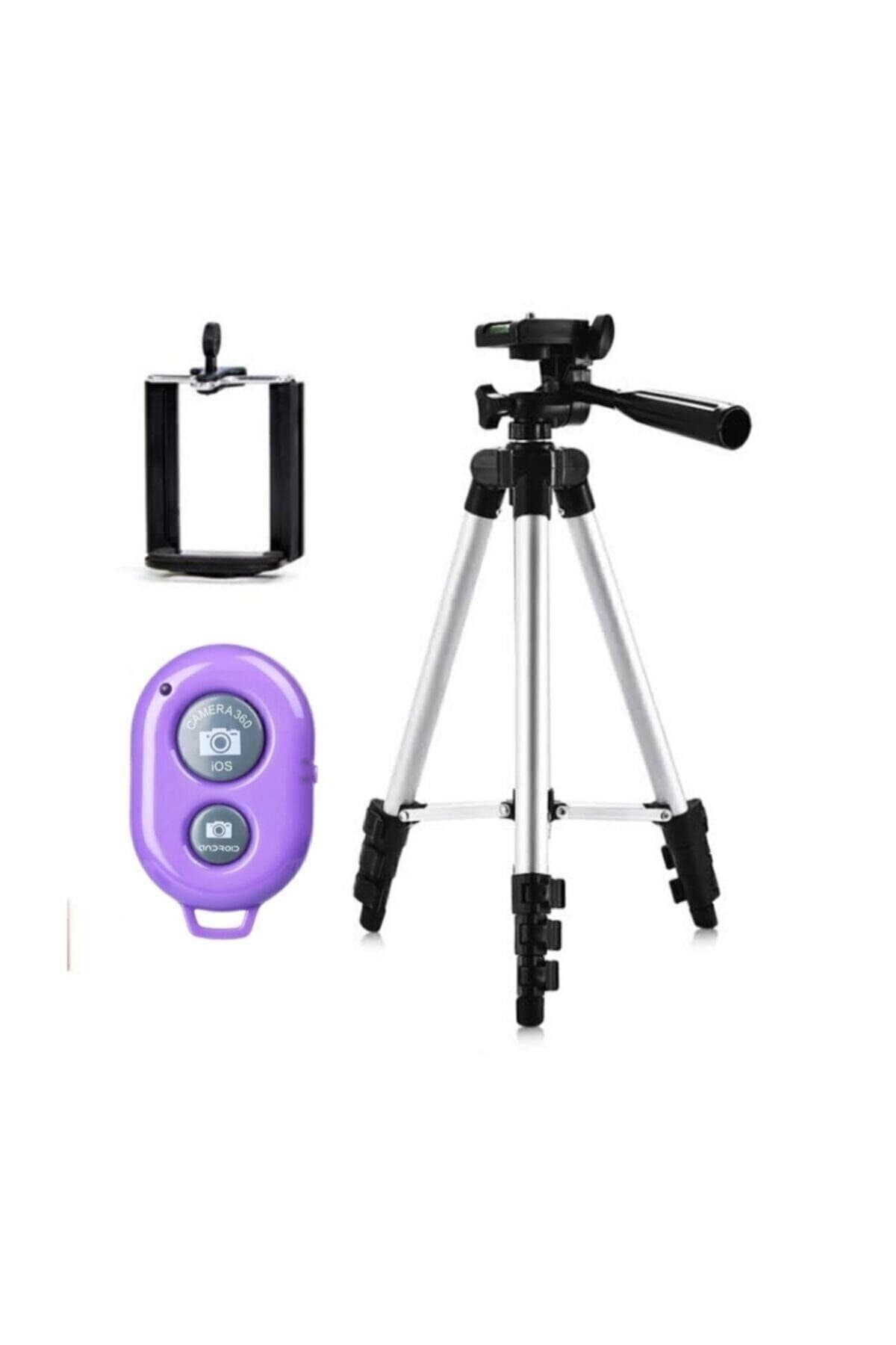 Sentor Profesyonel 105 Cm Tripod Bluetooth Kumandalı Telefon & Fotoğraf Makinesi Tripodu Metal Tripod