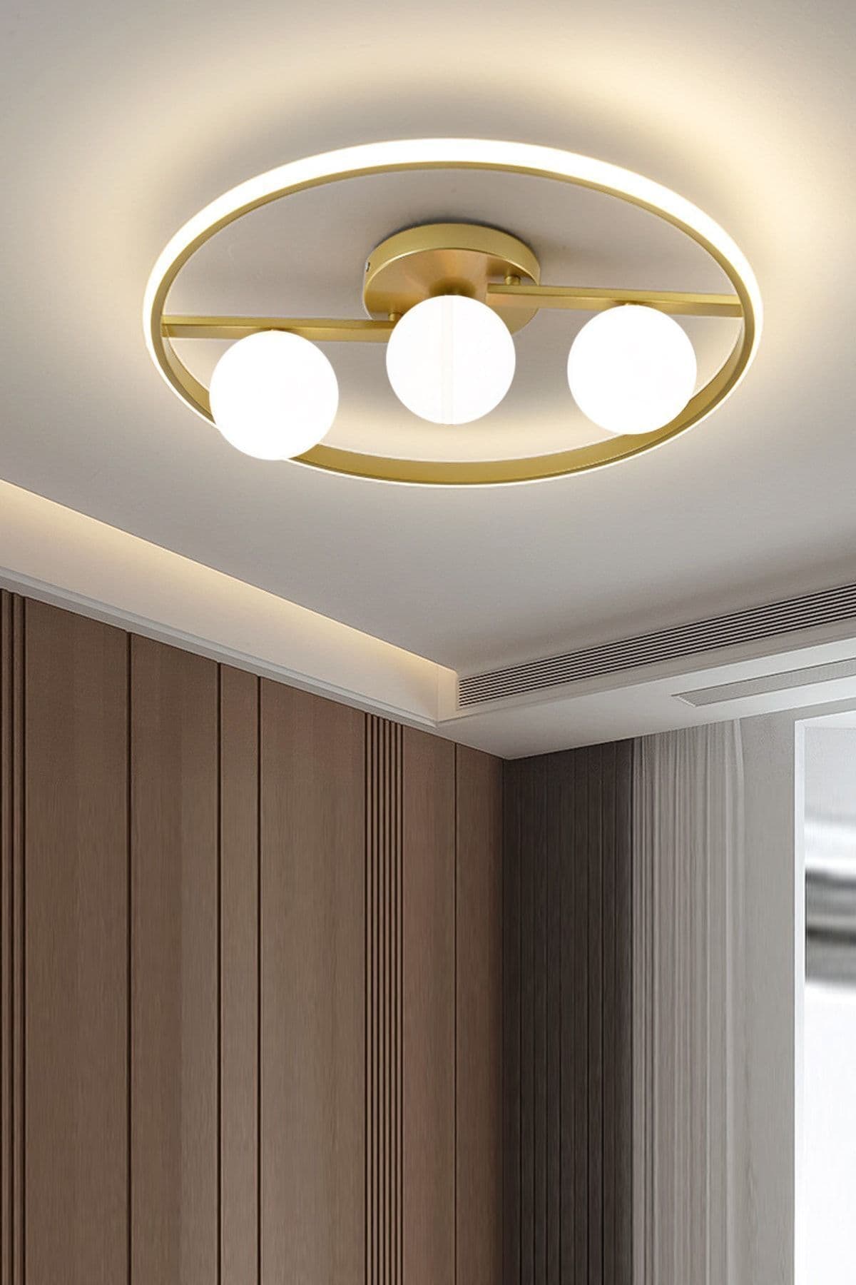 Ömür Avize Rivera Modern Beyaz Globe (kapalı Camlı) Ledli Avize