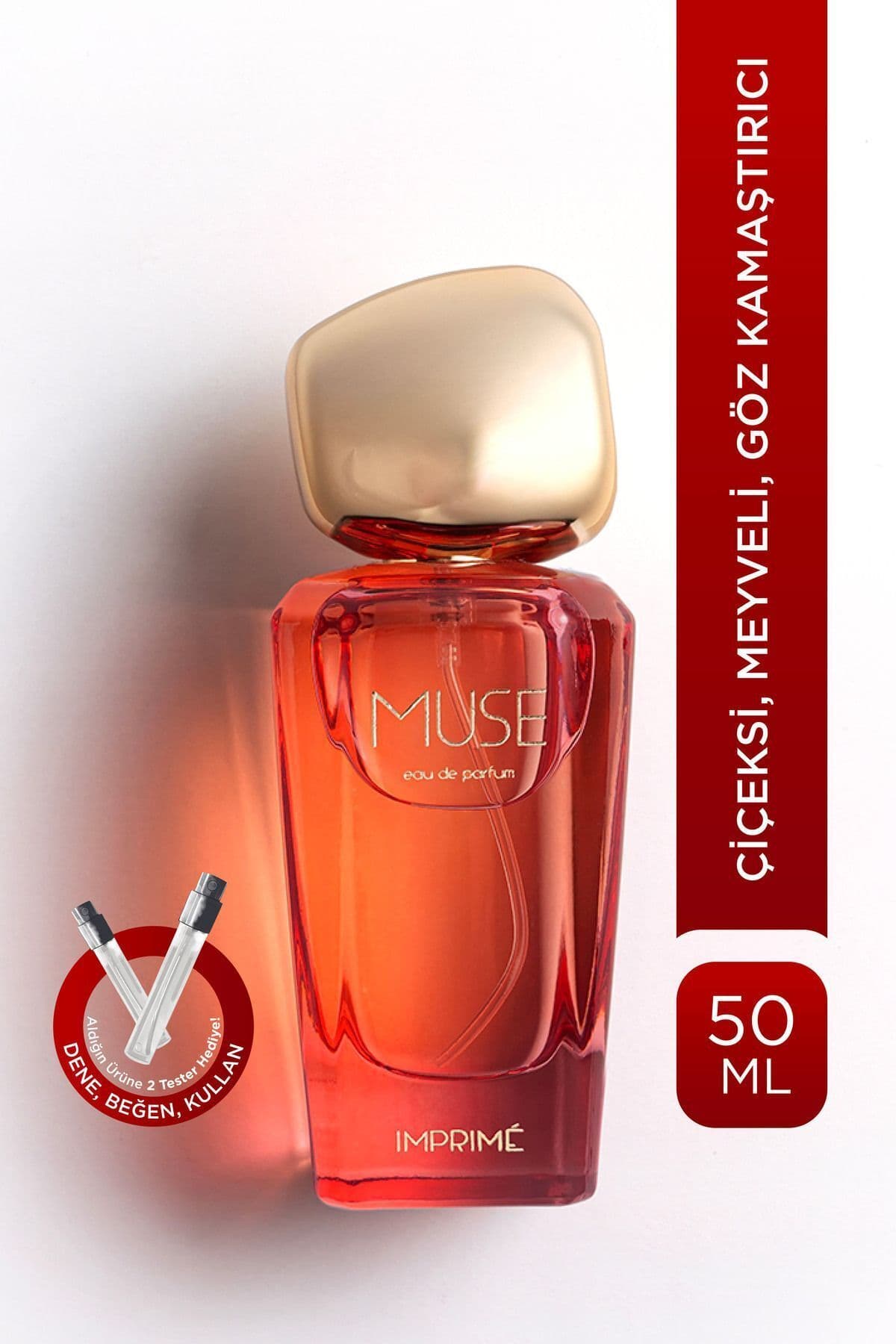 Imprime Muse Edp Kadın Parfüm 50ml | Çiçeksi, Meyveli | Frenk Üzümü, Lavanta, Yasemin, Vanilya, Misk, Amber