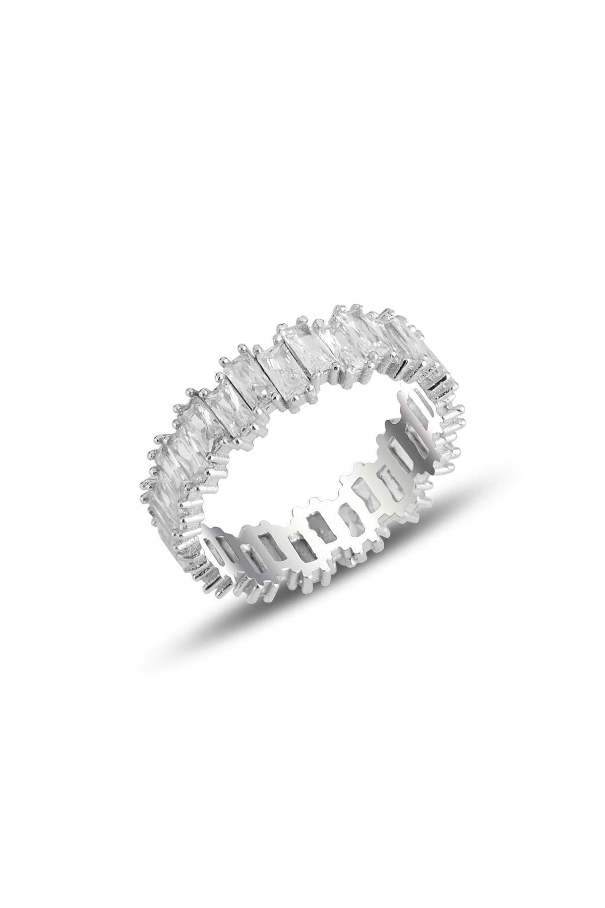Söğütlü Silver Kadın Baget Taşlı Tamtur Yüzük SGTL2792