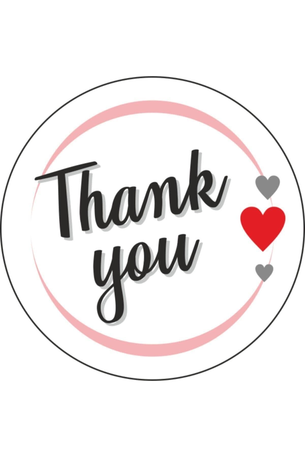 ENGINPRINT 78 Adet Şeffaf Thank You Sticker Teşekkürler Etiketi