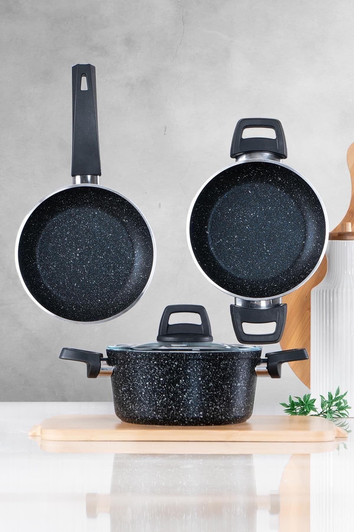 ACAR Easy Cook 4 Parça Granit Tencere Tava Seti