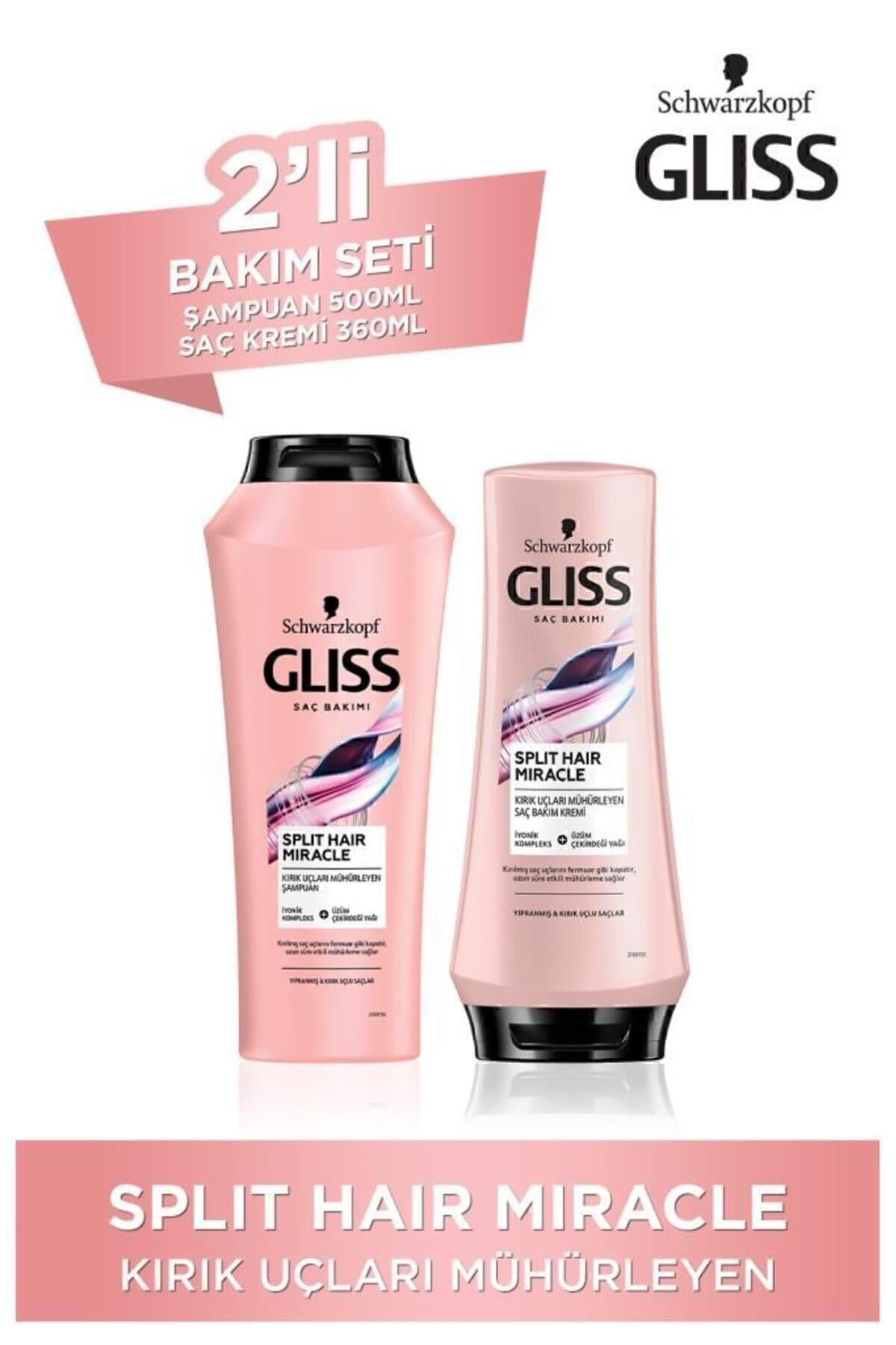 Gliss Split Hair Miracle Şampuan 500 Ml Split Hair Miracle Saç Kremi 360 ml