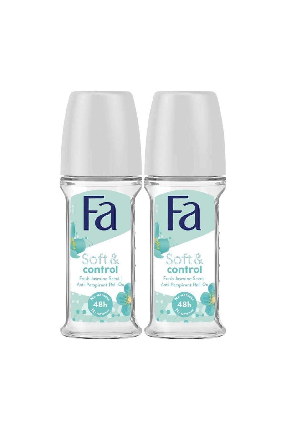 Fa Soft & Control Roll-On 50 ml Kadın Deodorant - 2 Adet 48 Saat Kalıcı Yasemin Ferahlığı