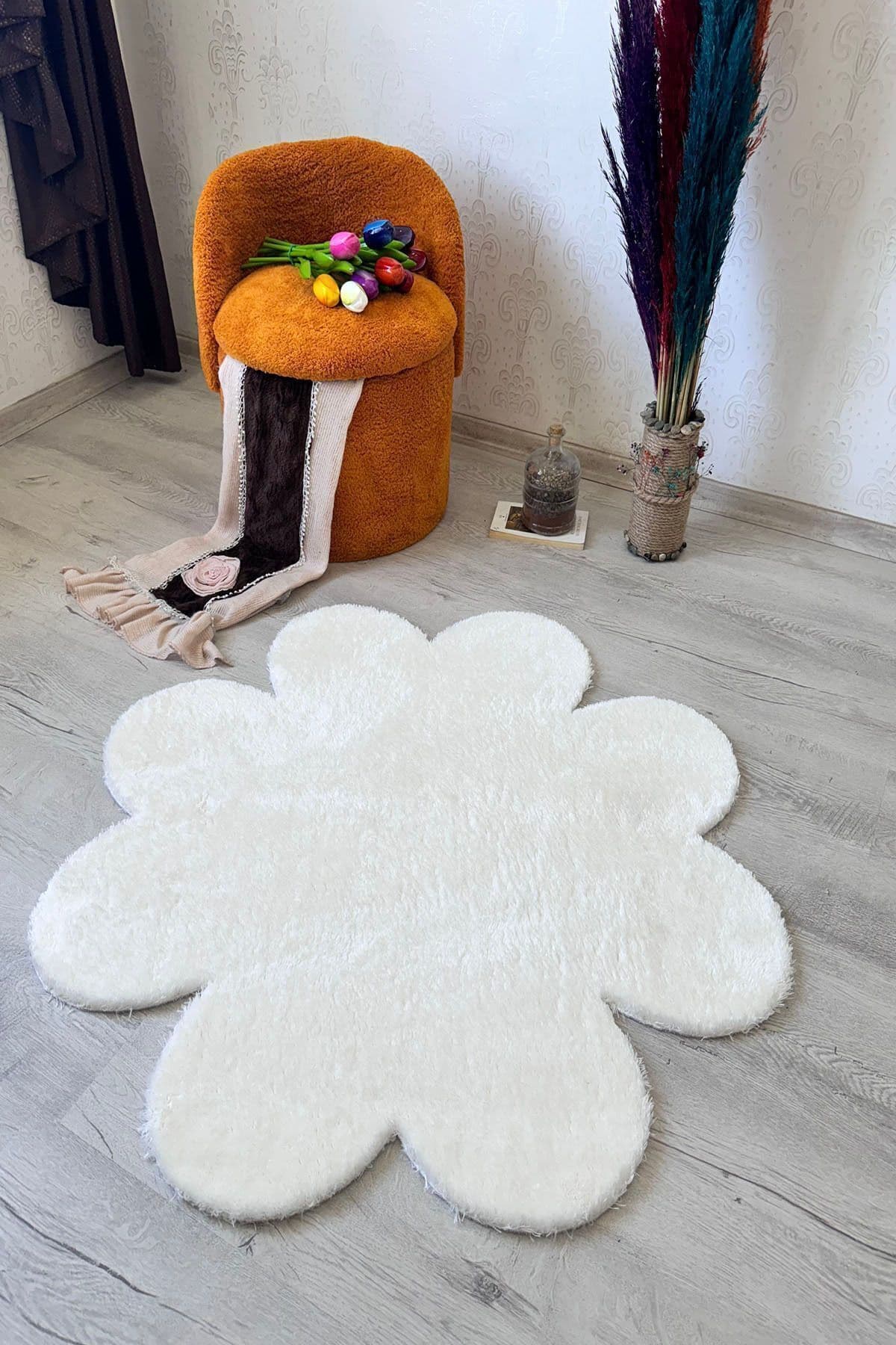 trivago halı Yıkanabilir Yumuşak Peluş Post Papatya Çocuk Odası Oturma Odası Salon Mutfak Halısı