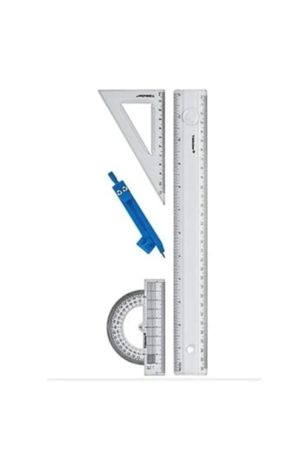 Genel Markalar Yıldızlar Çizim Takımı (30cm Cetvel+gönye+iletki+pergel)