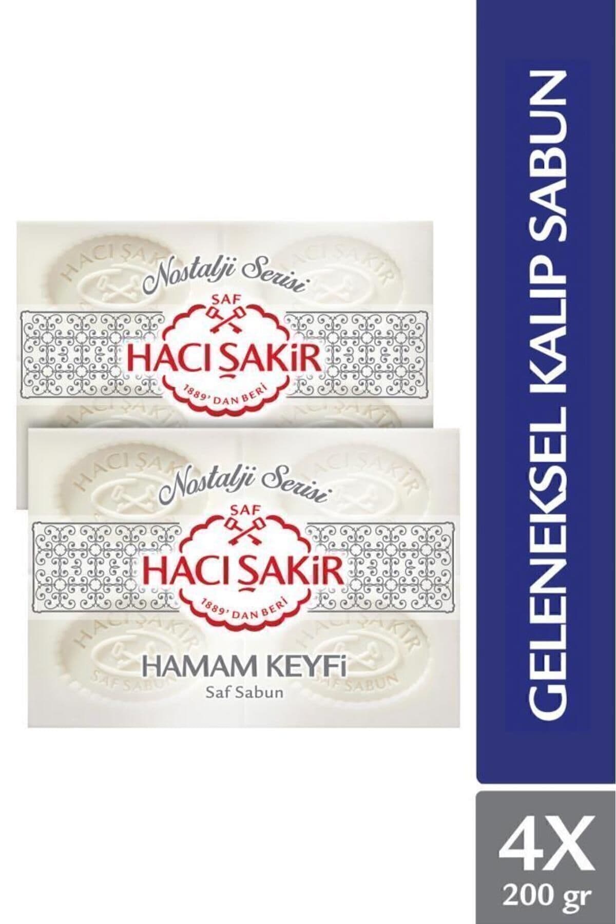 Hacı Şakir Hamam Keyfi Geleneksel Saf Beyaz Sabun 4x200 gr X2 Adet