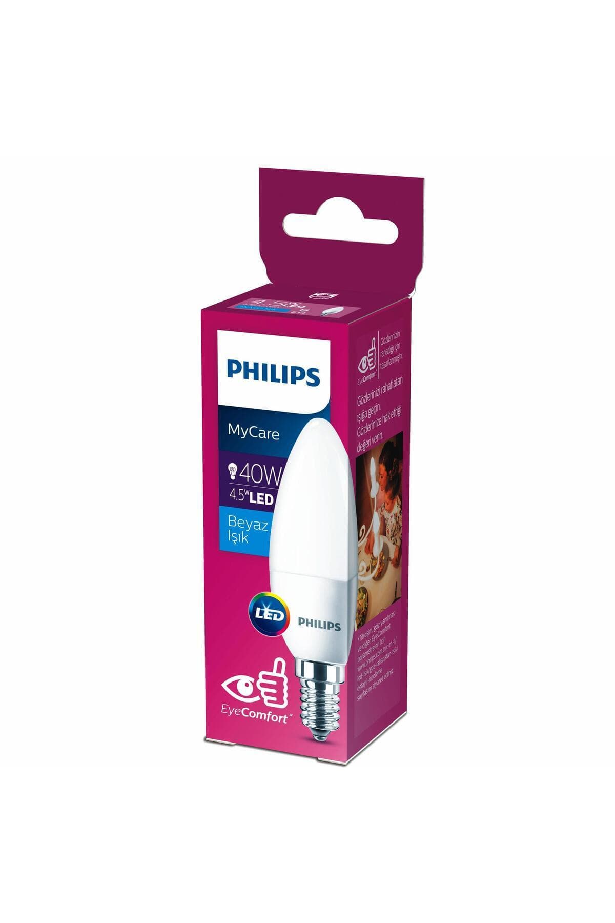 Philips LED Candle Mum Ampul 5W 470 Lumen 6500K Beyaz Işık B35 E14 Duy (40W Eşleniği)